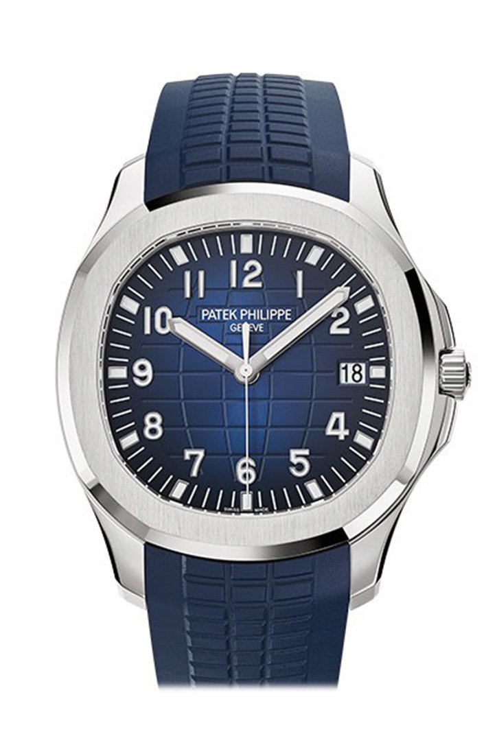 【1:1 Super Clone】Patek Philippe Aquanaut Blue Dial 18K White Gold Men's Watch 5168G-001