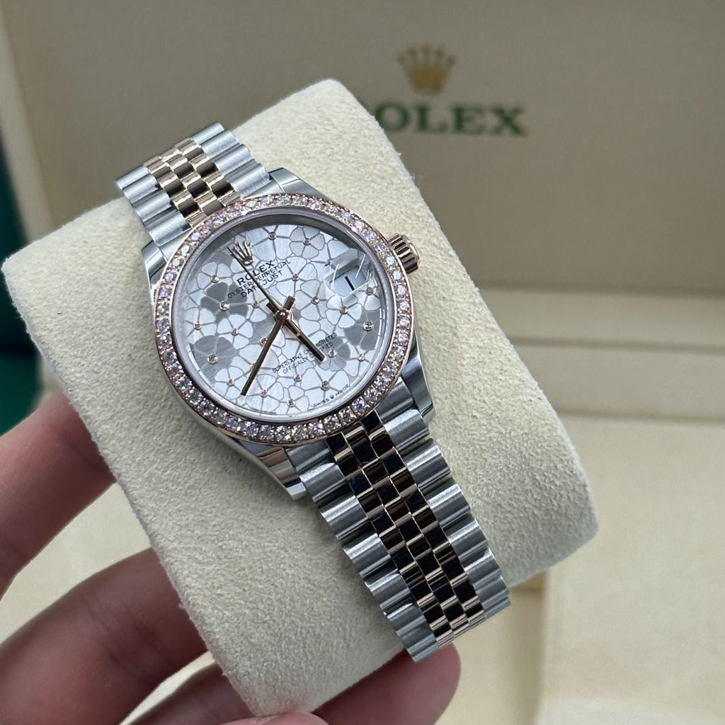 【1:1 Super Clone】 Datejust m278381-0031/0032 Silver Floral Motif Diamond Dial Diamond-Set Bezel 31mm