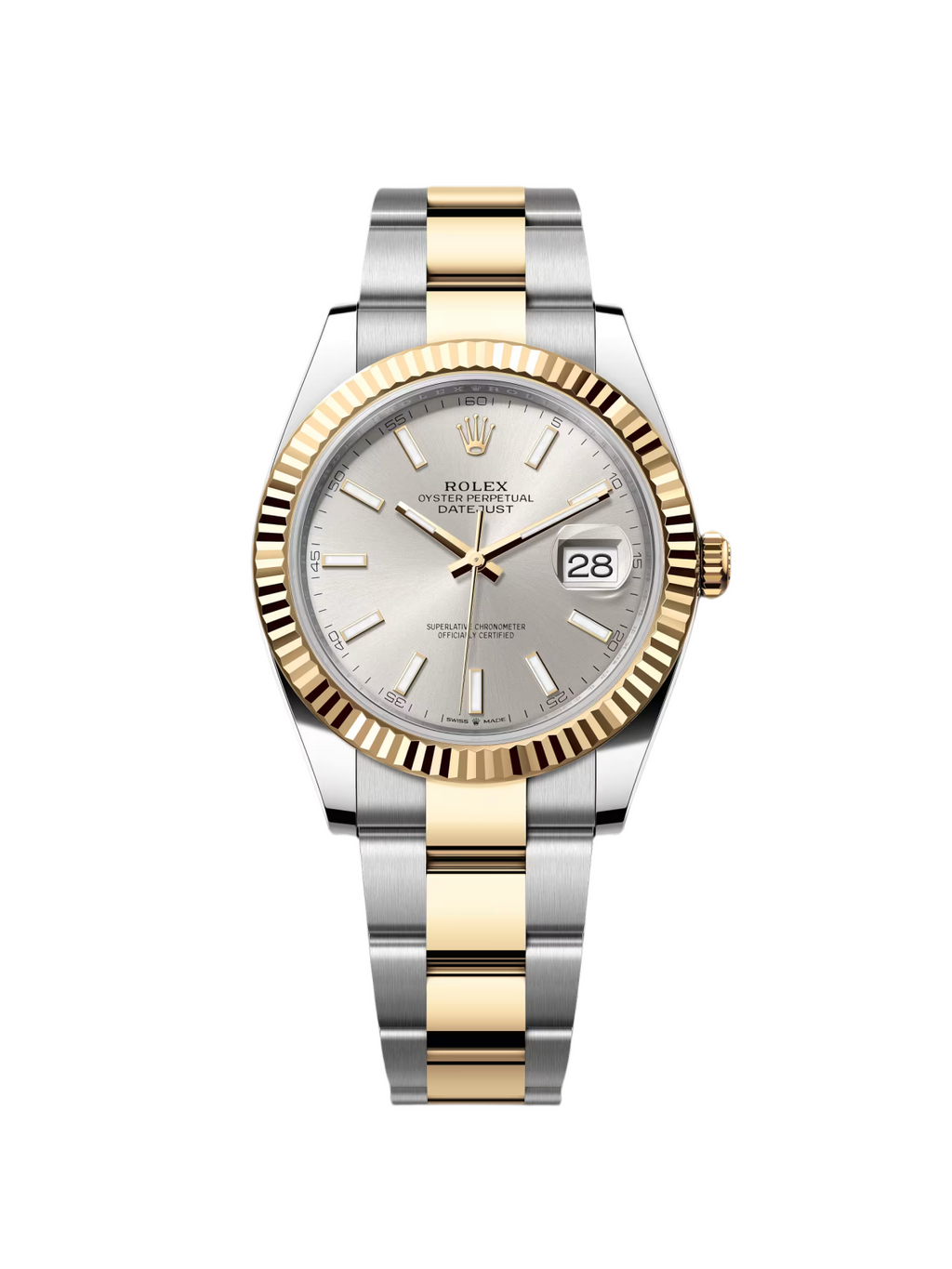 【1:1 Super Clone】  Datejust 41mm 126333 Silver Index Oyster Steel and Yellow Gold Mens Watch