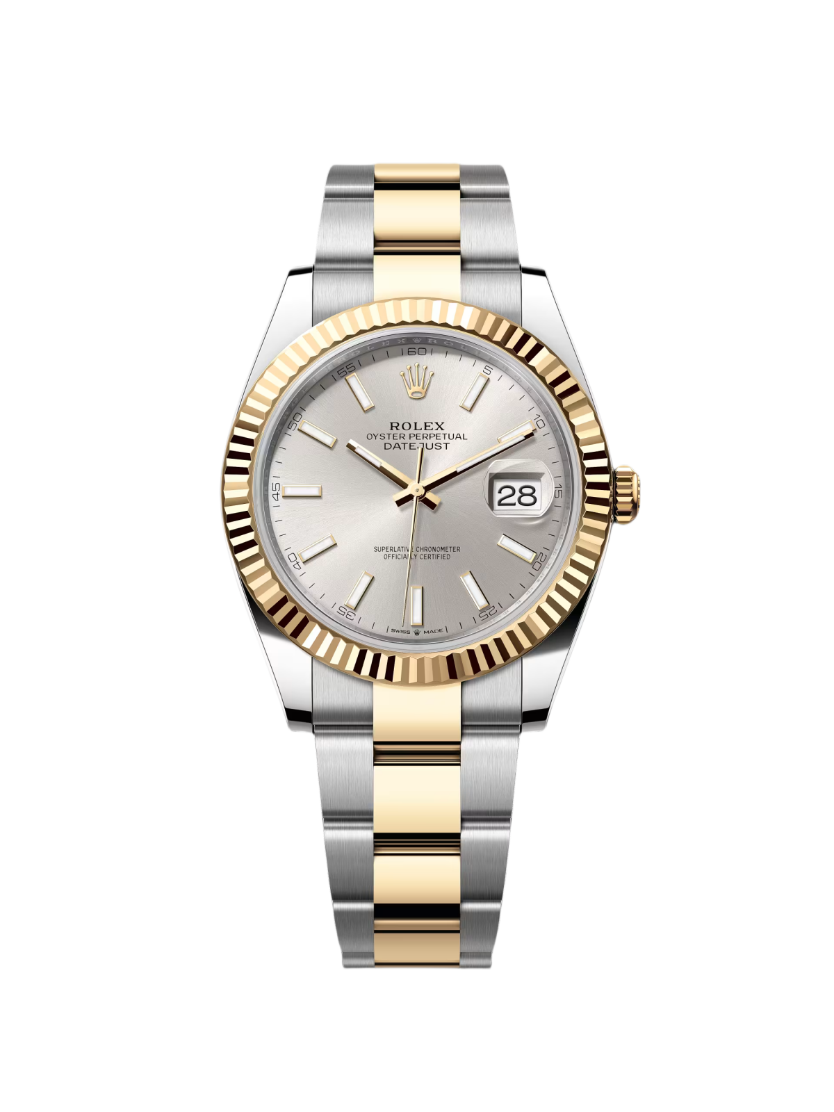 【1:1 Super Clone】  Datejust 41mm 126333 Silver Index Oyster Steel and Yellow Gold Mens Watch