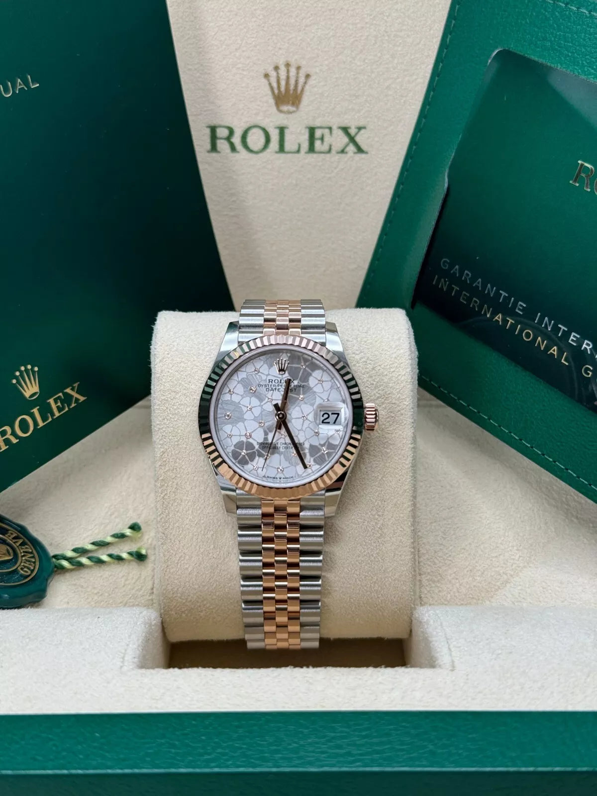 【1:1 Super Clone】 Datejust m278271-0031/0032 Silver Floral Motif 31mm Dial Oyster Bracelet Watch