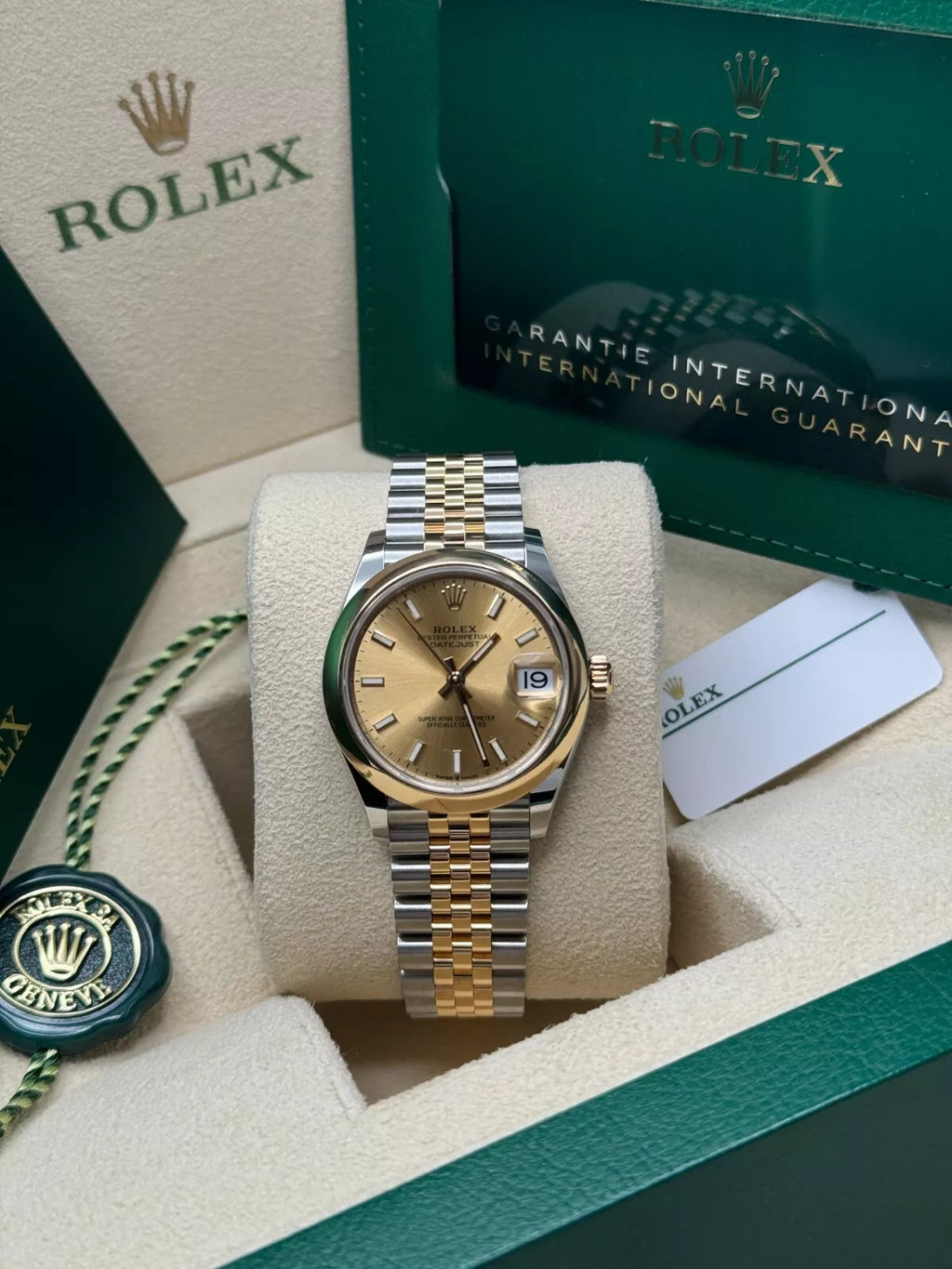 【1:1 Super Clone】 Datejust m278243-0013/0014  31mm Champagne Dial Yellow Rolesor Oyster Watch