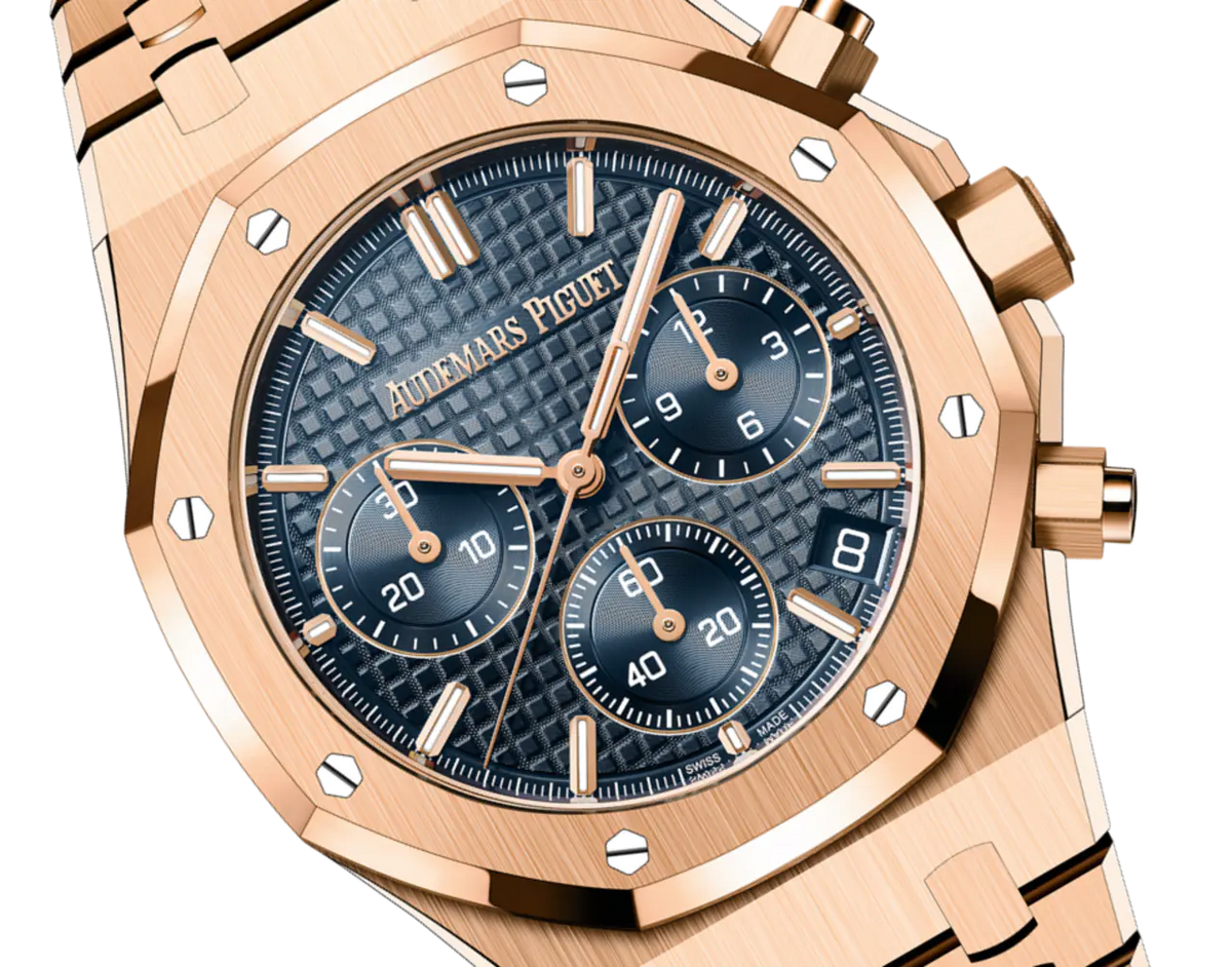 【1:1 Super Clone】A&P ROYAL OAK Pink Gold “Bleu nuit nuage 50” Dial CHRONOGRAPH 41mm