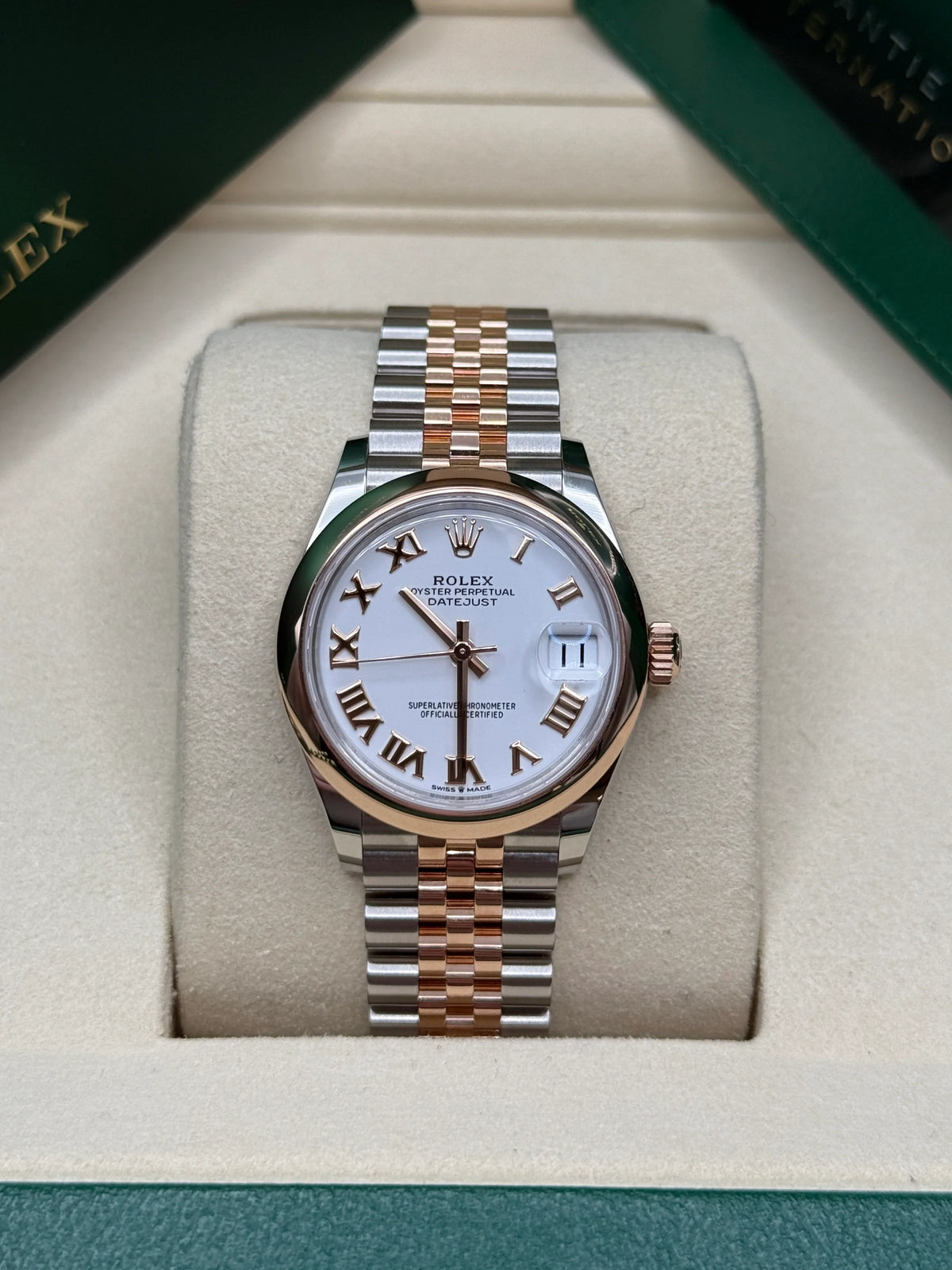 【1:1 Super Clone】 Datejust m278241-0001/0002 White 31mm Dial Oyster Bracelet Watch