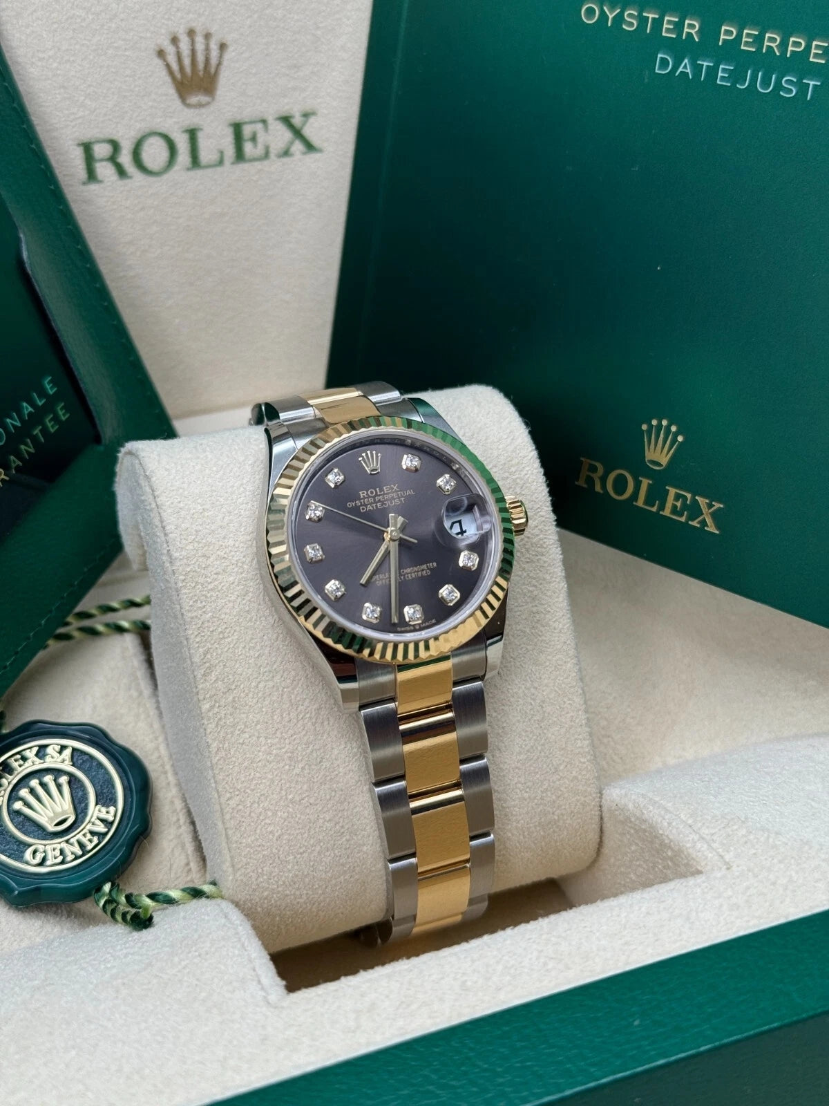 【1:1 Super Clone】 Datejust m278273-0021/0022 31mm Dark Grey Dial Stainless Steel and Yellow Gold Oyster Watch
