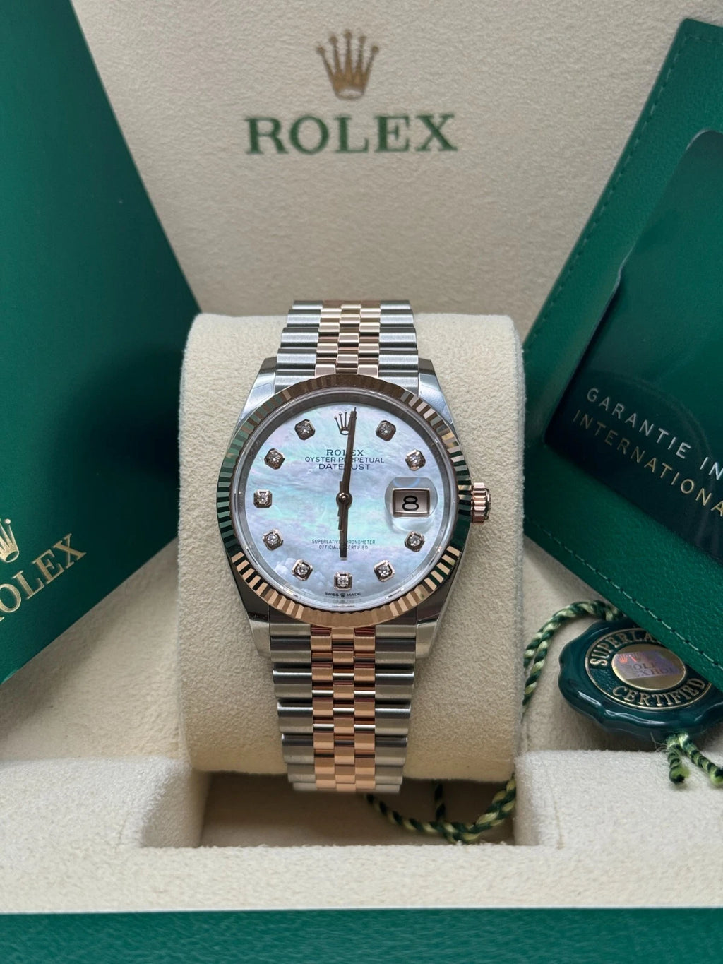 【1:1 Super Clone】  Datejust 36mm 126231 Mother-of-Pearl Dial Jubilee Bracelet