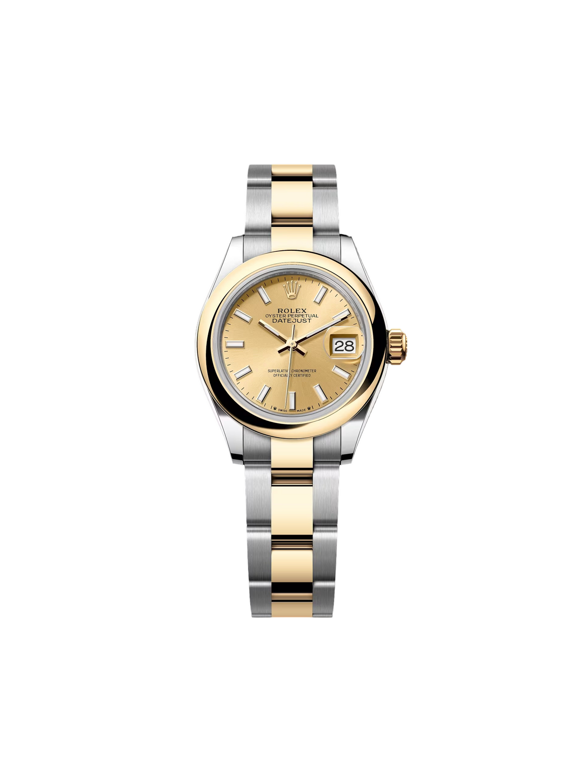【1:1 Super Clone】 Lady-Datejust 28mm  279163 Champagne Dial Oyster Bracelet
