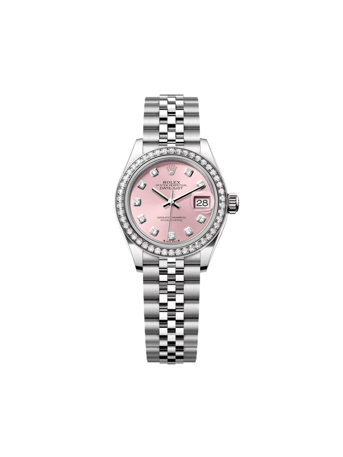 【1:1 Super Clone】 Lady-Datejust 28mm 279384RBR Pink Dial Oyster Bracelet