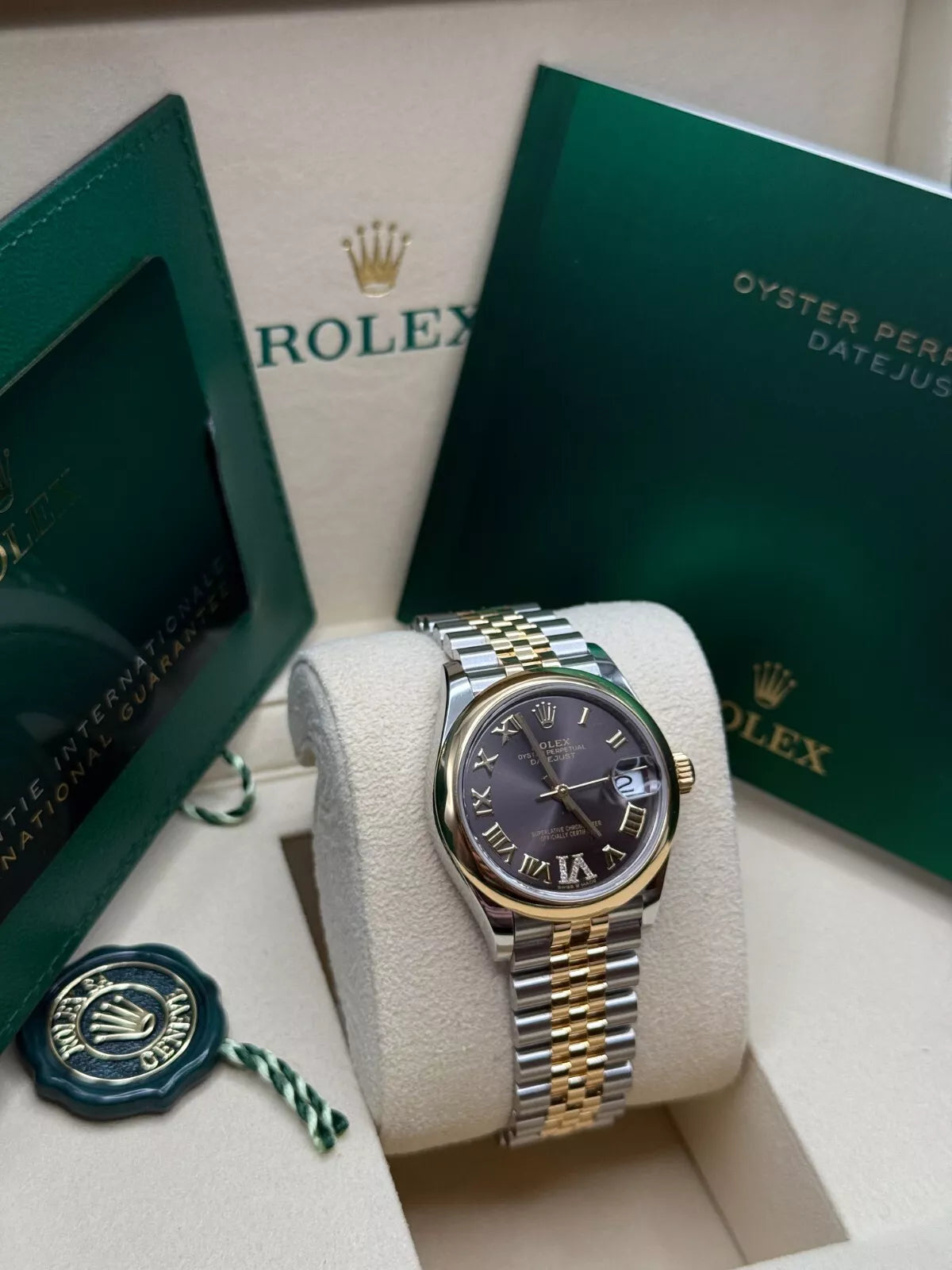 【1:1 Super Clone】 Datejust m278243-0013/0014  31mm Dark Grey Dial Yellow Rolesor Oyster Watch