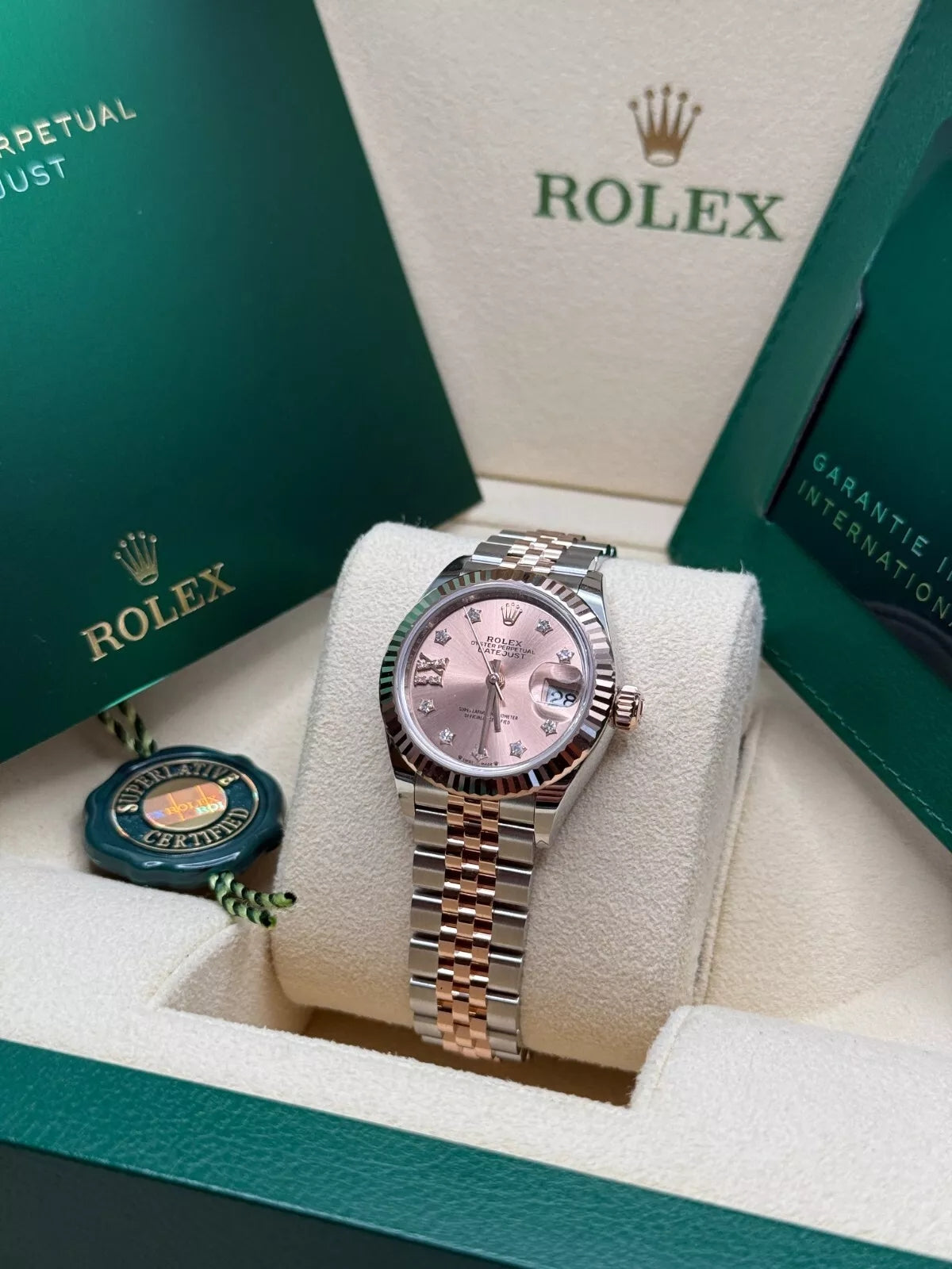 【1:1 Super Clone】 Lady-Datejust 28mm 279171 Rose-colour Diamond Set Oyster Stainless Steel and Rose Gold