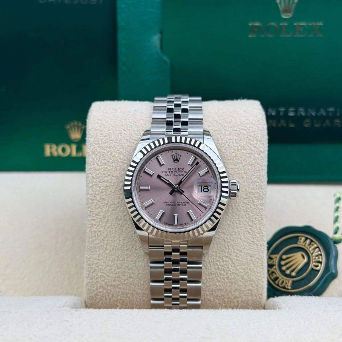 【1:1 Super Clone】 Lady-Datejust 28mm 279174 Pink Dial Oyster Bracelet