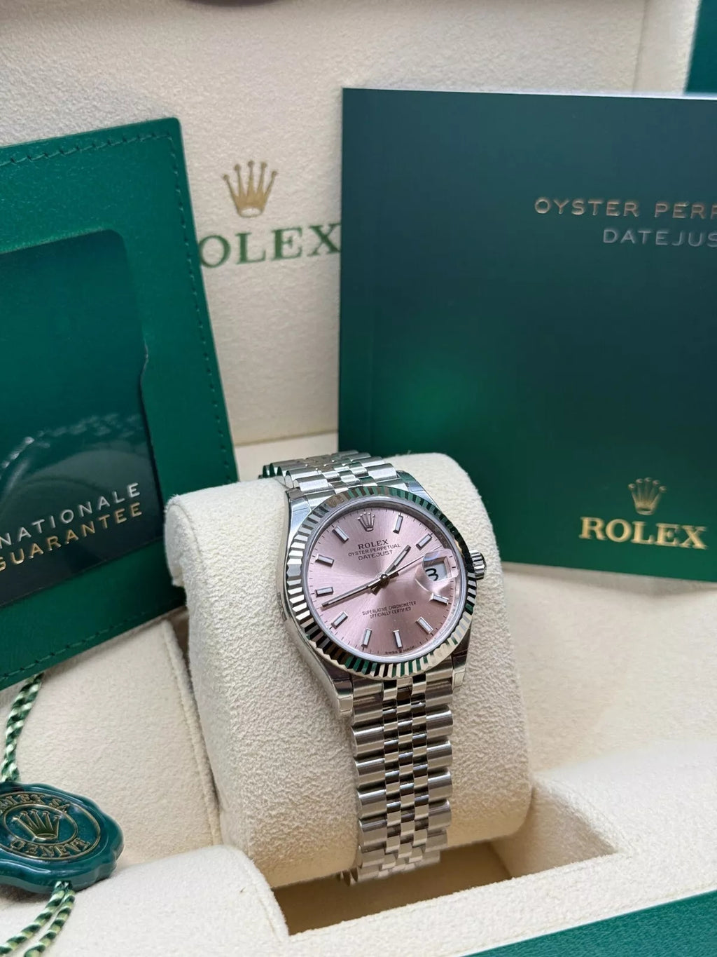 【1:1 Super Clone】 Datejust m278274-0013/0014 Pink Dial 31mm Fluted Bezel Oyster Bracelet