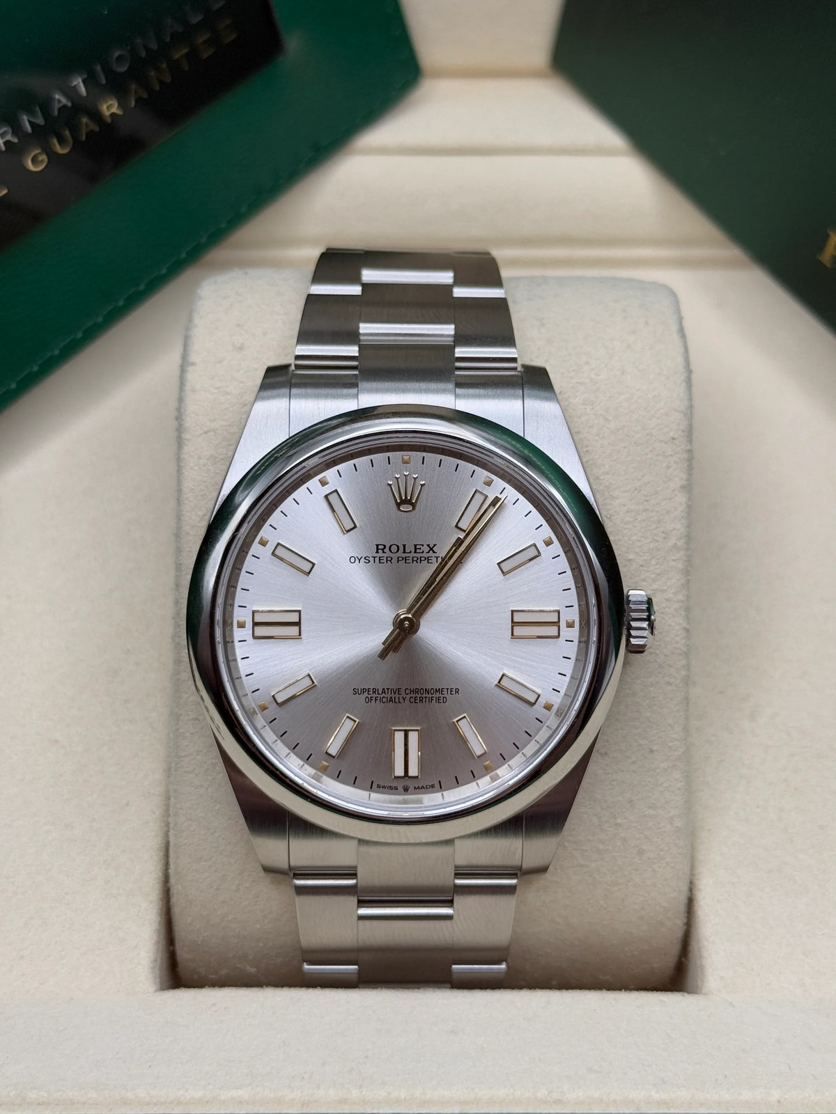 【1:1 Super Clone】 Oyster Perpetual 41mm 124300-0001 Stainless Steel Silver Index Dial Watch