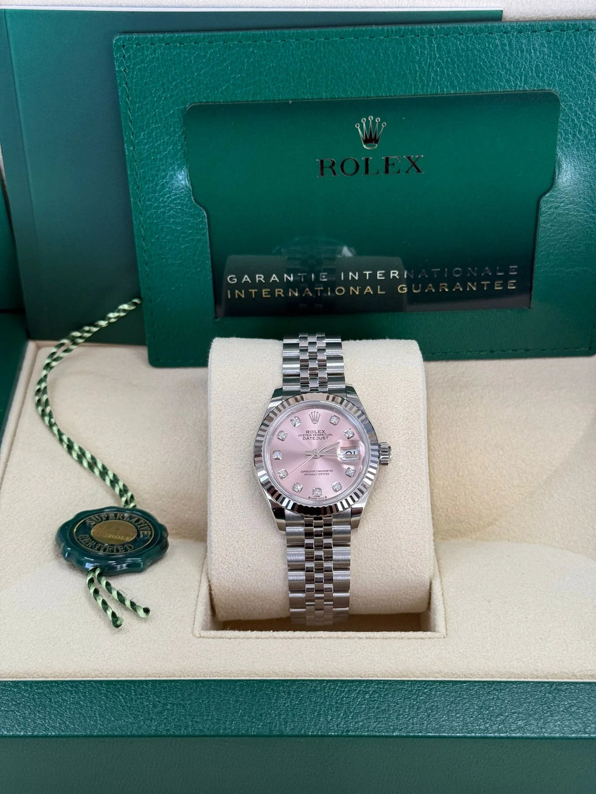 【1:1 Super Clone】 Lady-Datejust 28mm 279174 Pink Diamond Dial Oyster Bracelet