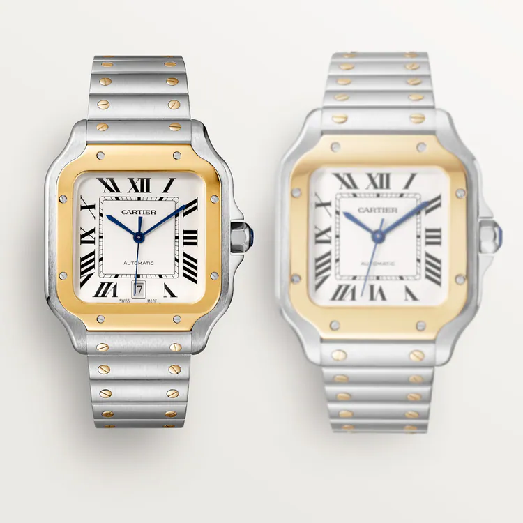 【1:1 Super Clone】SANTOS Gold Mix 39mm