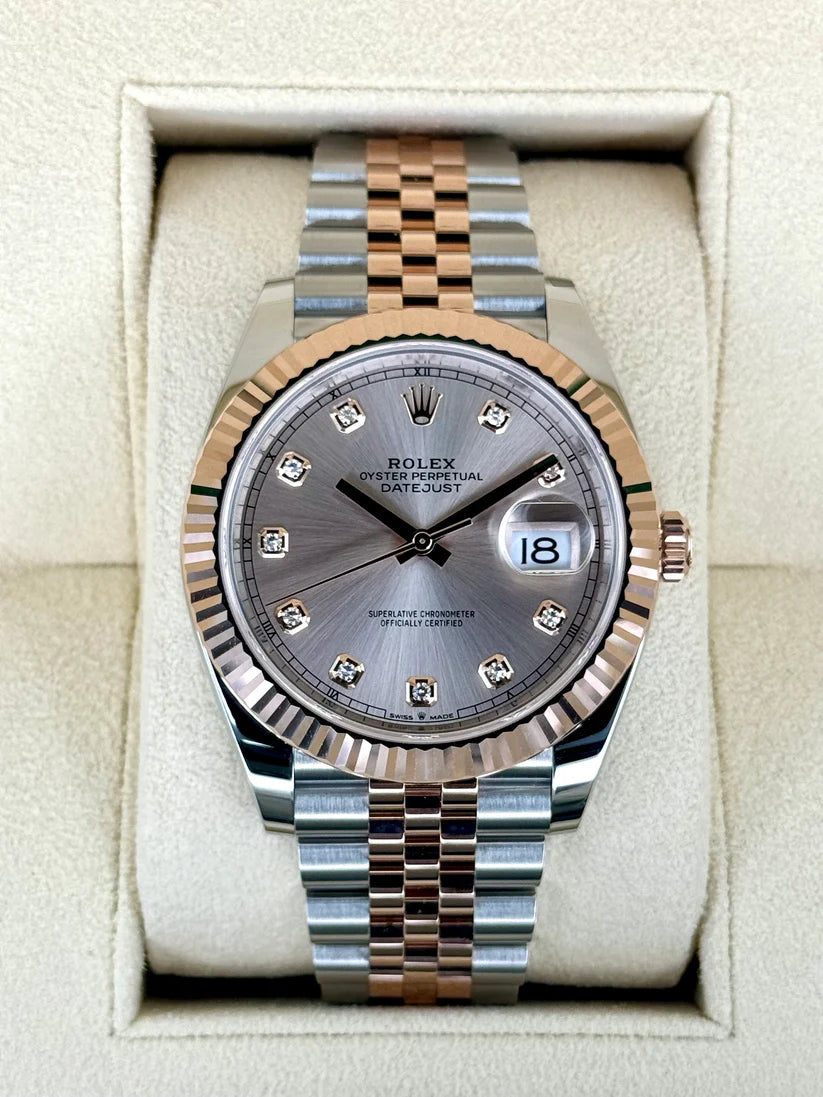 【1:1 Super Clone】 Datejust 41mm 126331 Sundust Diamond Jubilee Steel and Everose Gold Watch