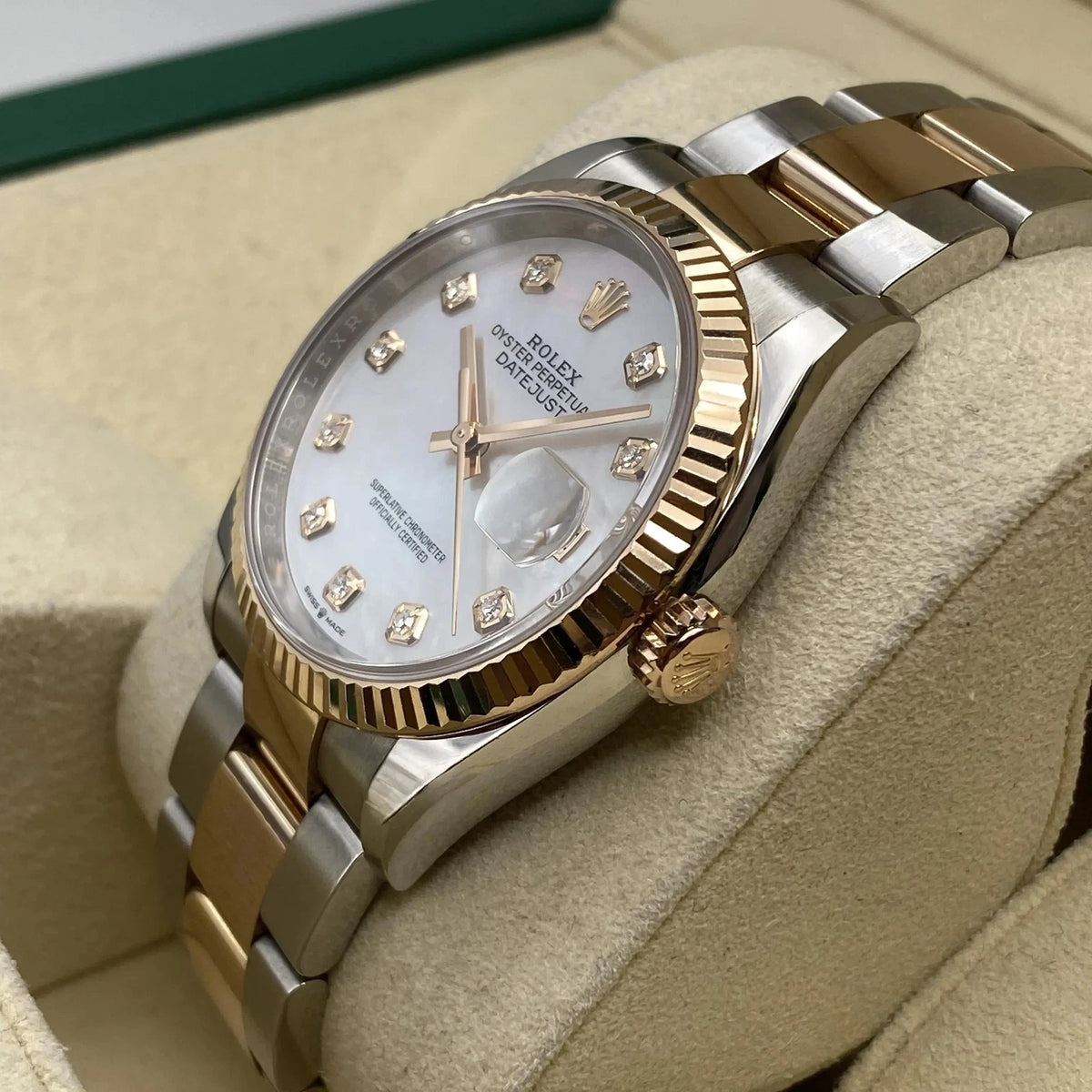 【1:1 Super Clone】  Datejust 36mm 126231 Mother-of-Pearl Dial Jubilee Bracelet