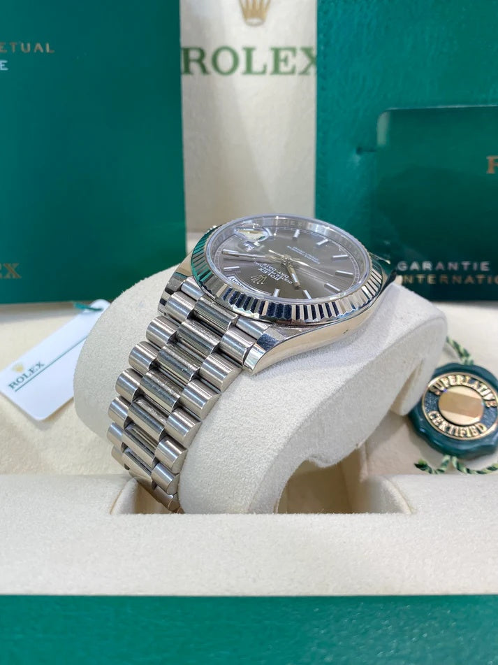 【1:1 Super Clone】  Day-Date 40mm Slate Diamonds Dial  228236-0013
