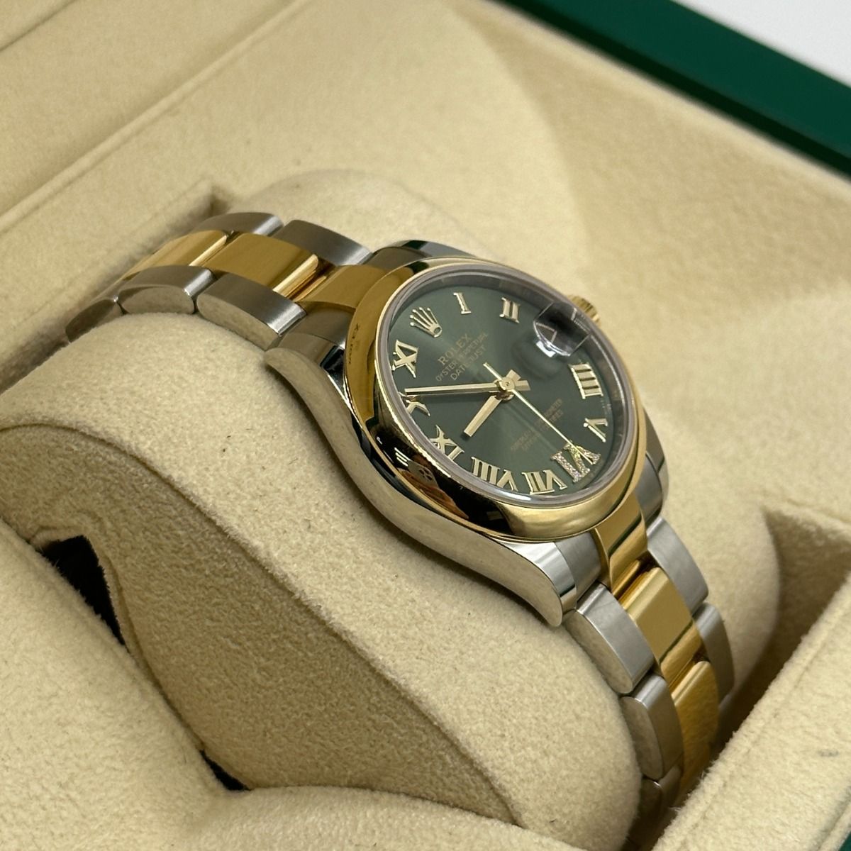 【1:1 Super Clone】 Datejust m278243-0015/0016 31mm Olive Green Dial Yellow Rolesor Oyster Watch