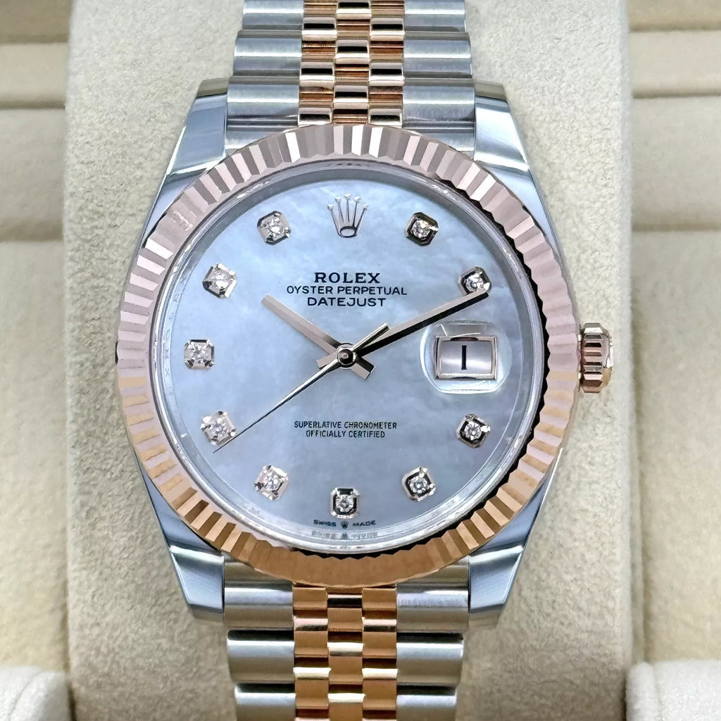 【1:1 Super Clone】 Datejust 41mm 126331 MOP Diamond Jubilee Steel and Rose Gold Watch