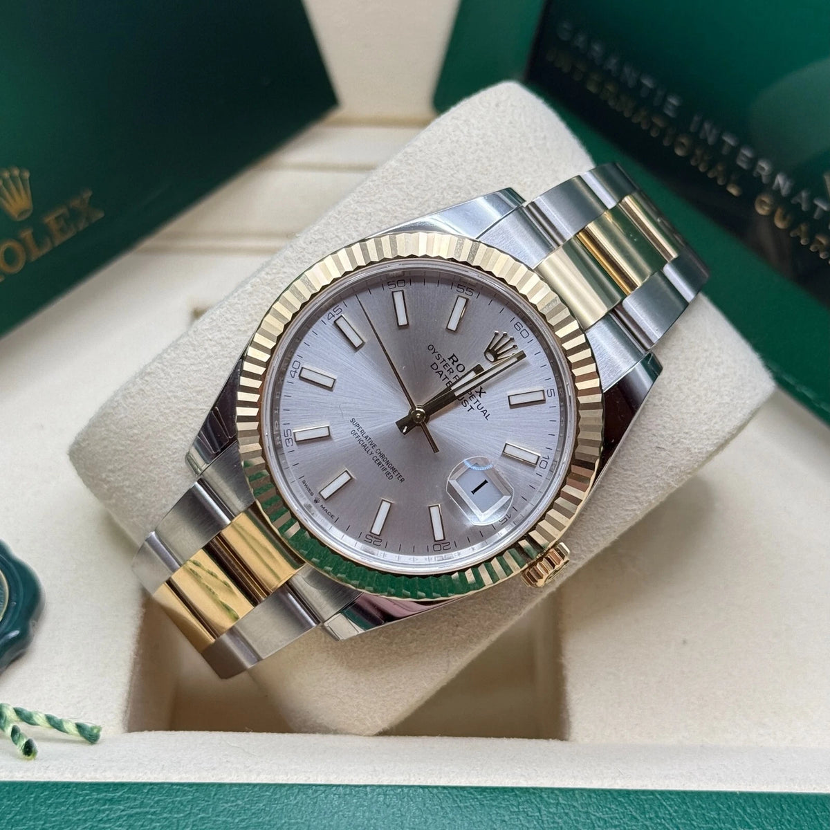【1:1 Super Clone】  Datejust 41mm 126333 Silver Index Oyster Steel and Yellow Gold Mens Watch