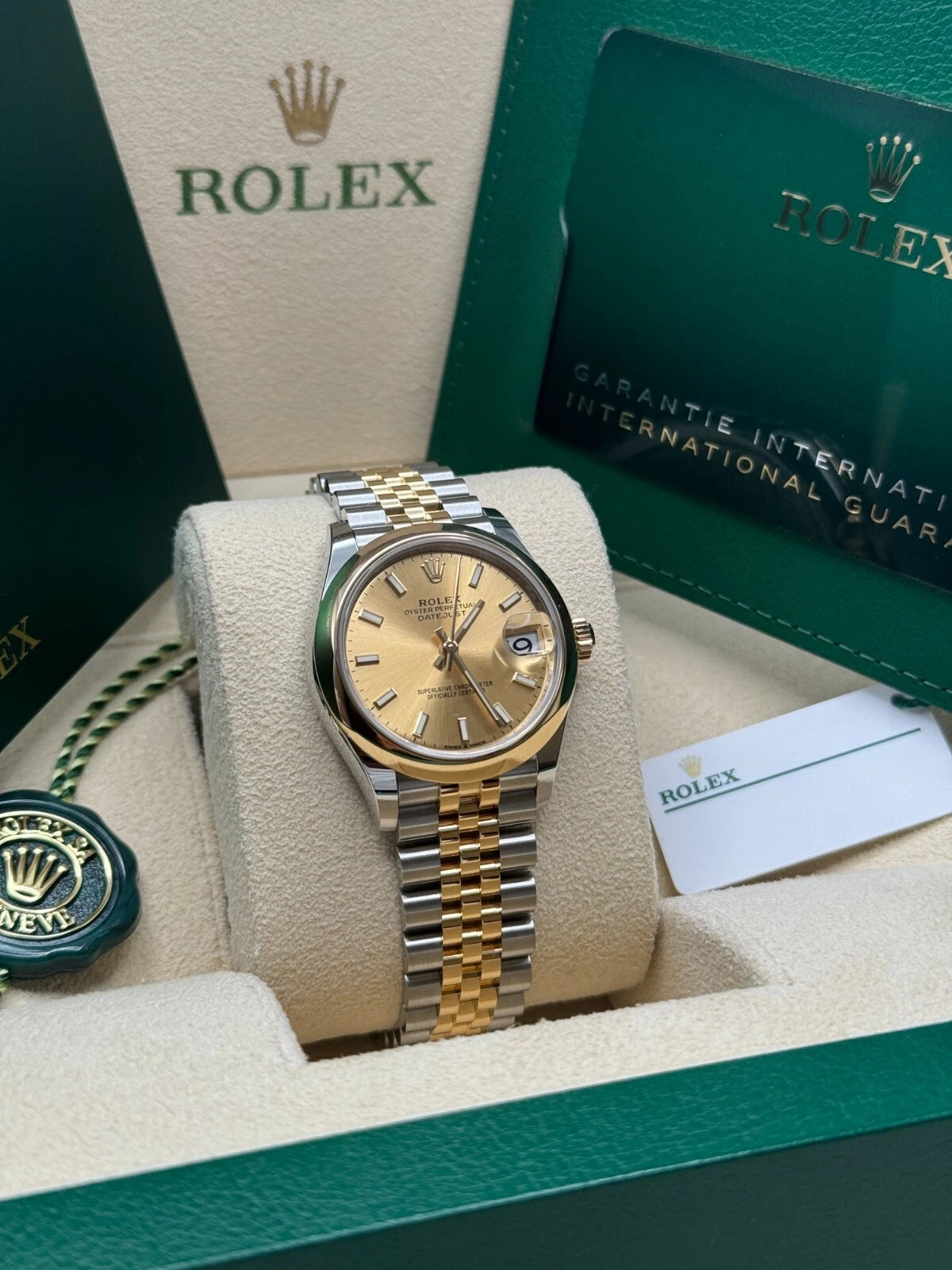 【1:1 Super Clone】 Datejust m278243-0013/0014  31mm Champagne Dial Yellow Rolesor Oyster Watch