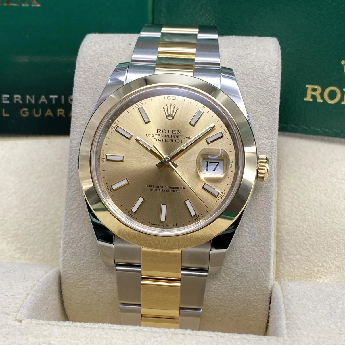 【1:1 Super Clone】 Datejust 41mm 126303 Champagne Index Oyster Steel and Yellow Gold Mens Watch