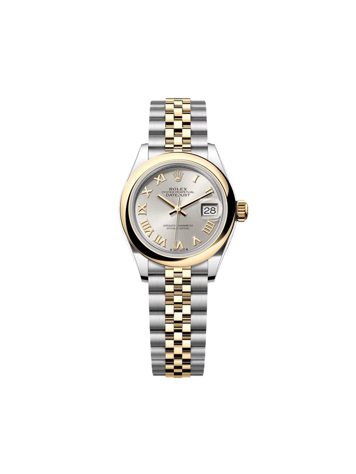 【1:1 Super Clone】 Lady-Datejust 28mm  279163 Silver Roman Dial Oyster Bracelet