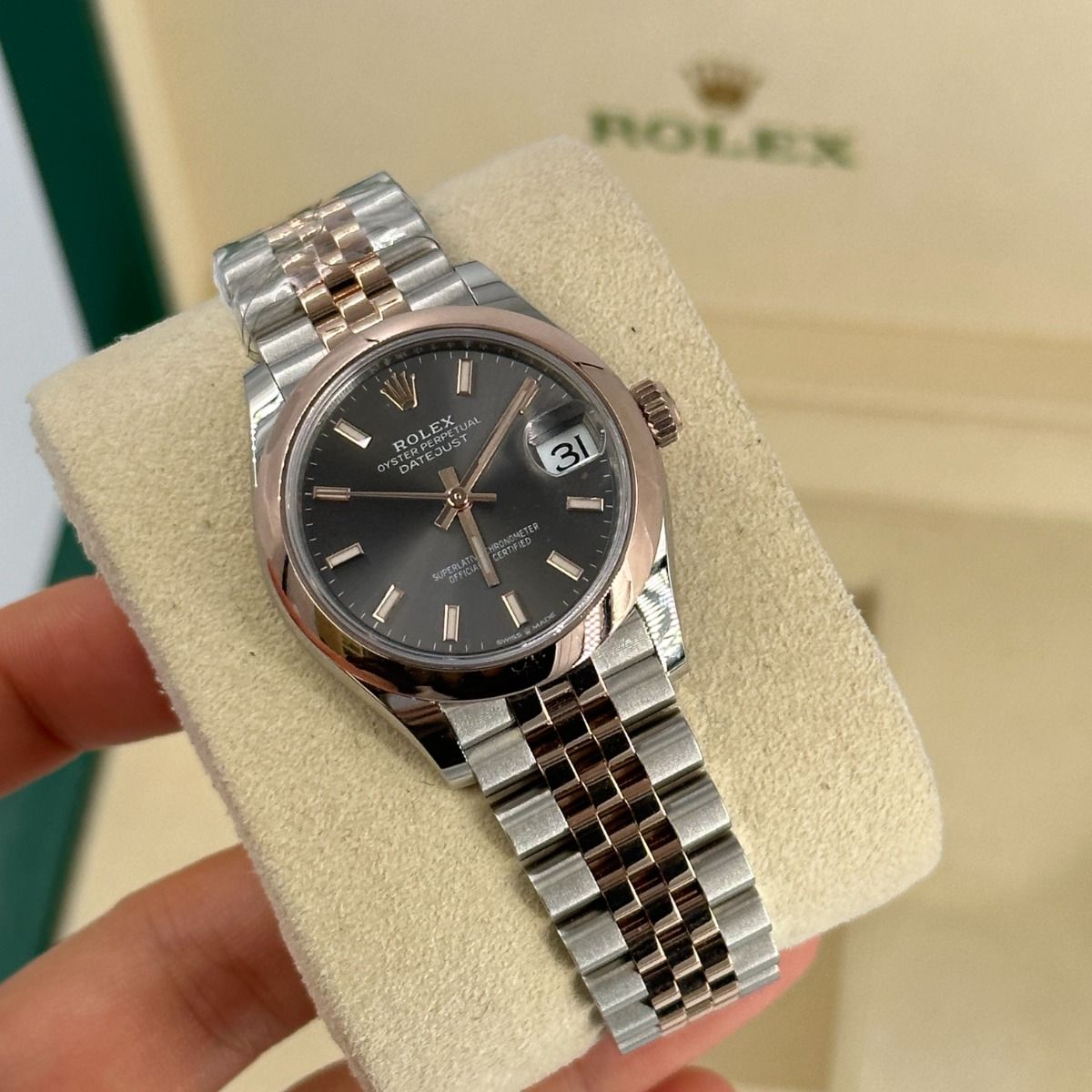 【1:1 Super Clone】 Datejust m278241-0017/0018 Slate 31mm Dial Oyster Bracelet Watch