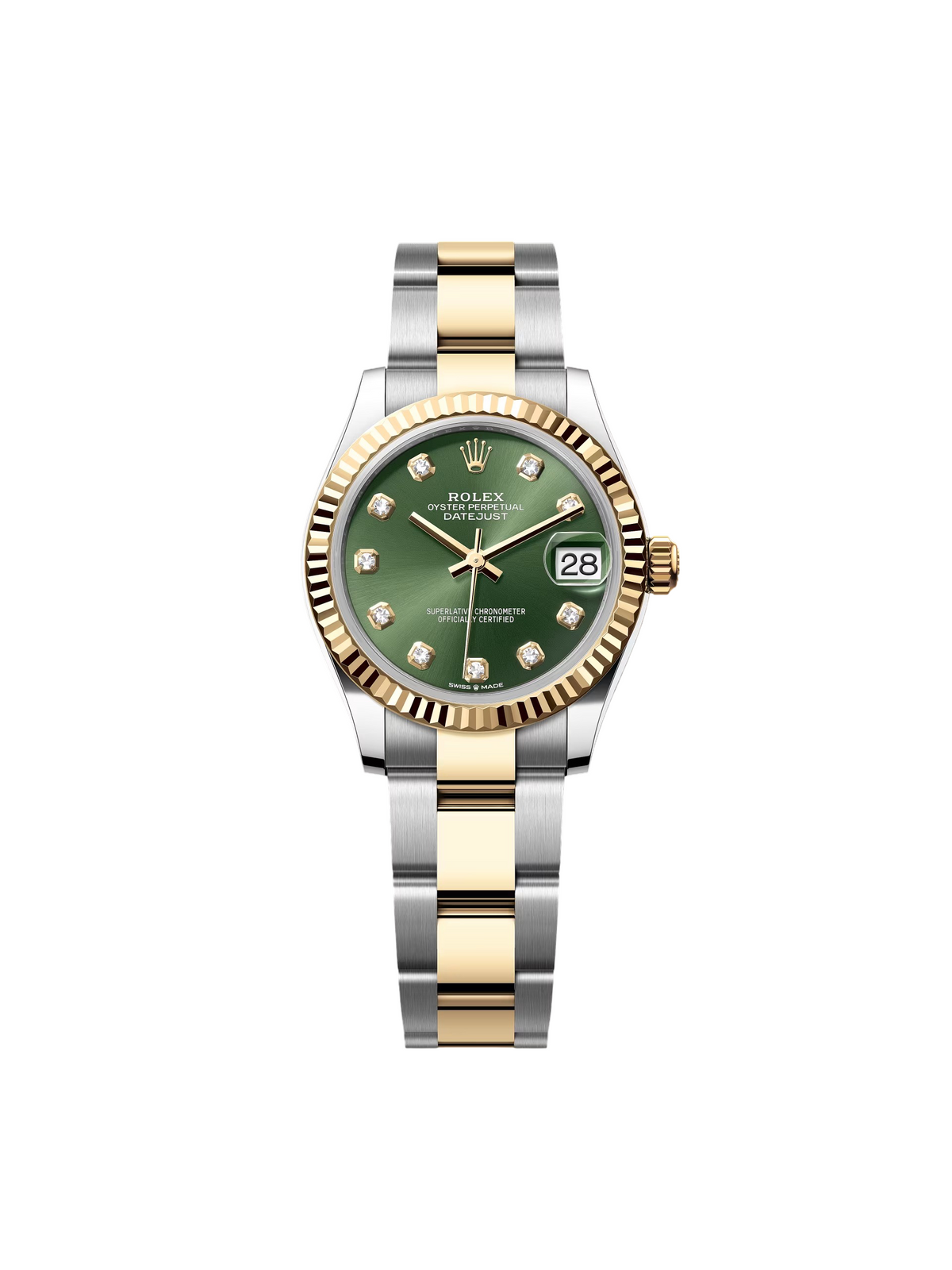 【1:1 Super Clone】 Datejust m278273-0029/0030 31mm Olive Green Dial Stainless Steel and Yellow Gold Oyster Watch