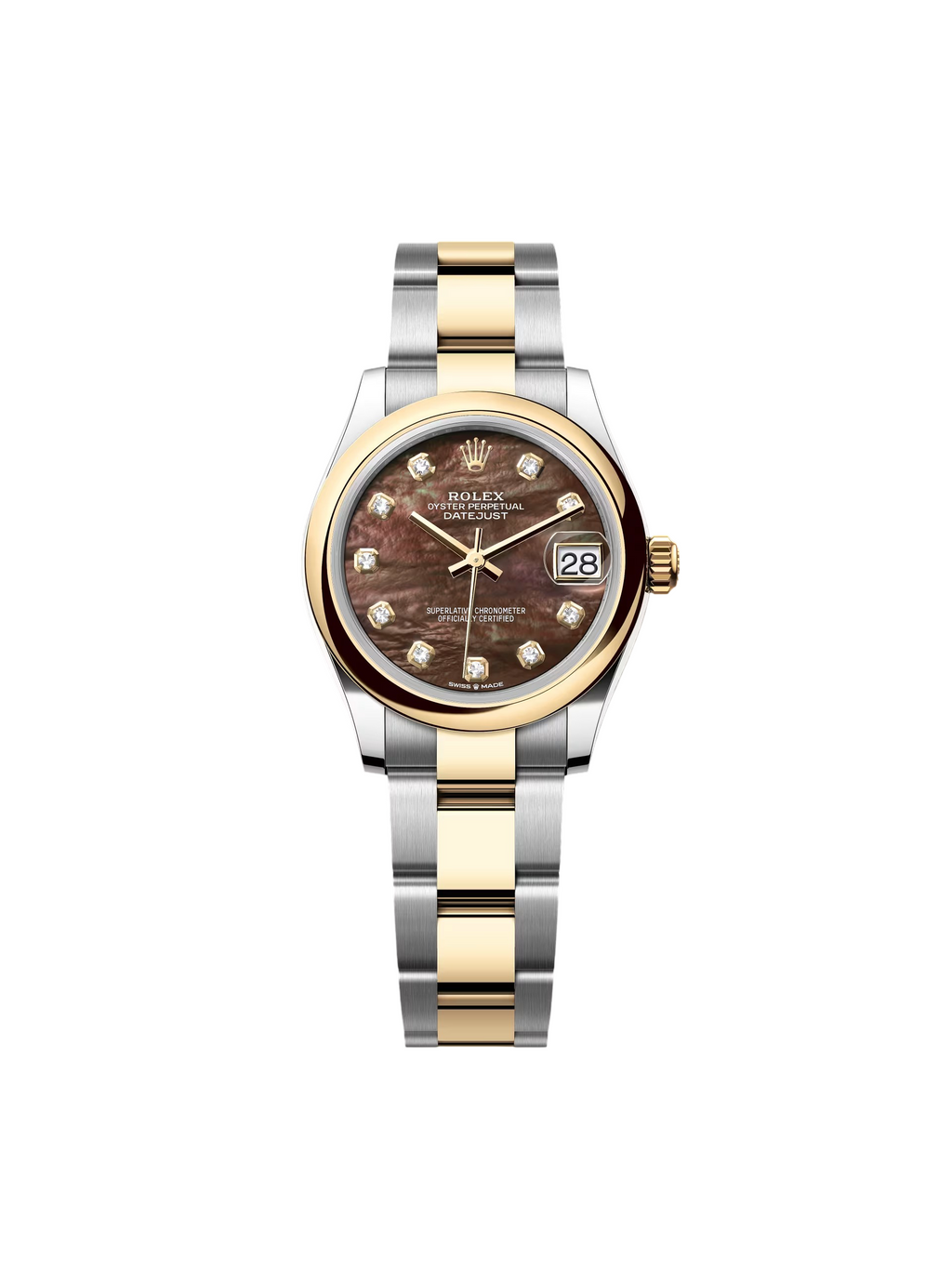 【1:1 Super Clone】 Datejust m278243-0023/0024 31mm Black Mother-of-Pearl Dial Yellow Rolesor Oyster Watch