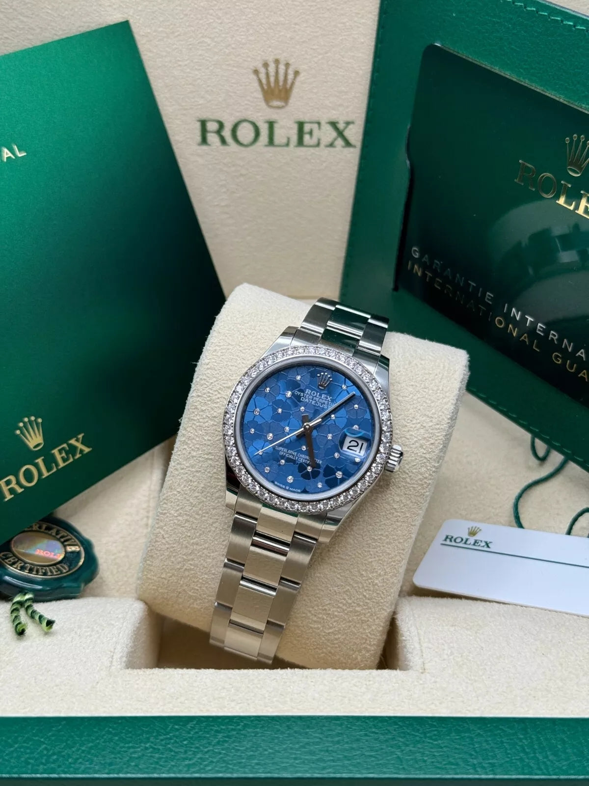 【1:1 Super Clone】 Datejust m278384RBR-0039/0040 Azzurro Blue 31mm Dial Oyster Watch
