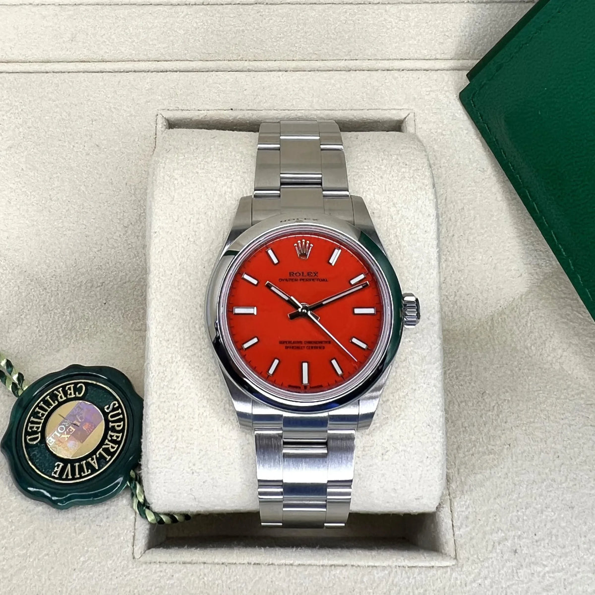 【1:1 Super Clone】 Oyster Perpetual 31mm 277200-0008 Coral Red Dial Oyster Bracelet Watch