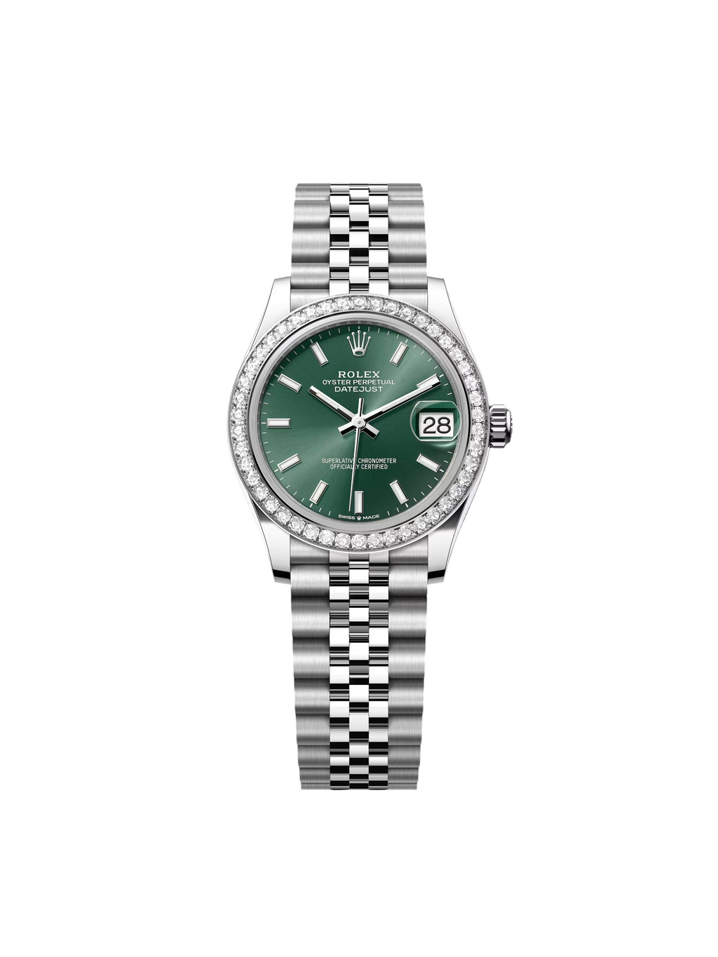 【1:1 Super Clone】 Datejust m278384RBR-0021/0022 Mint Green 31mm Dial Oyster Watch