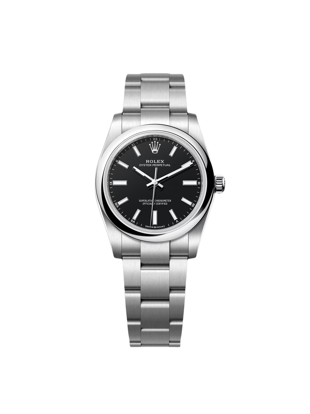 【1:1 Super Clone】 Oyster Perpetual 34mm 124200 Black Dial Oyster Stainless Steel Bracelet Watch
