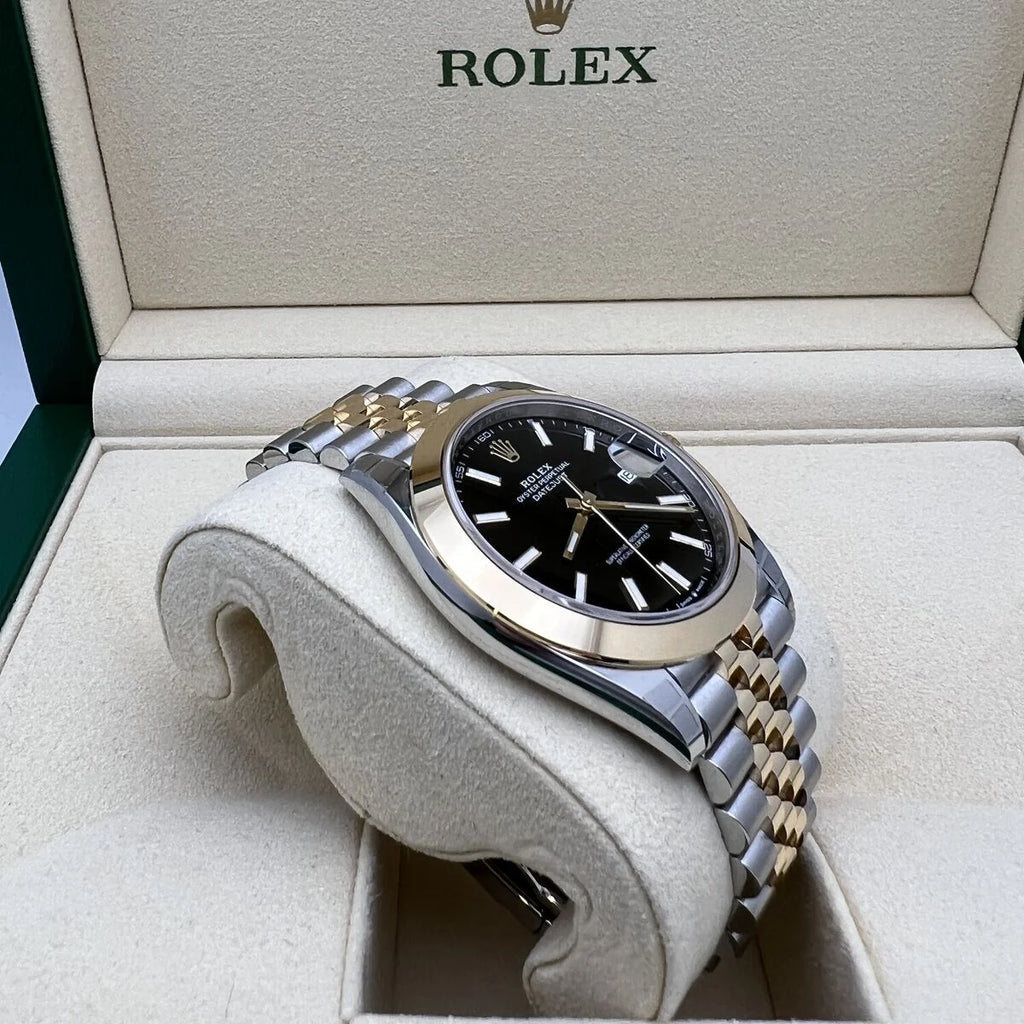 【1:1 Super Clone】 Datejust 41mm 126303 Black Index Jubilee 41mm Steel and Yellow Gold Mens Watch