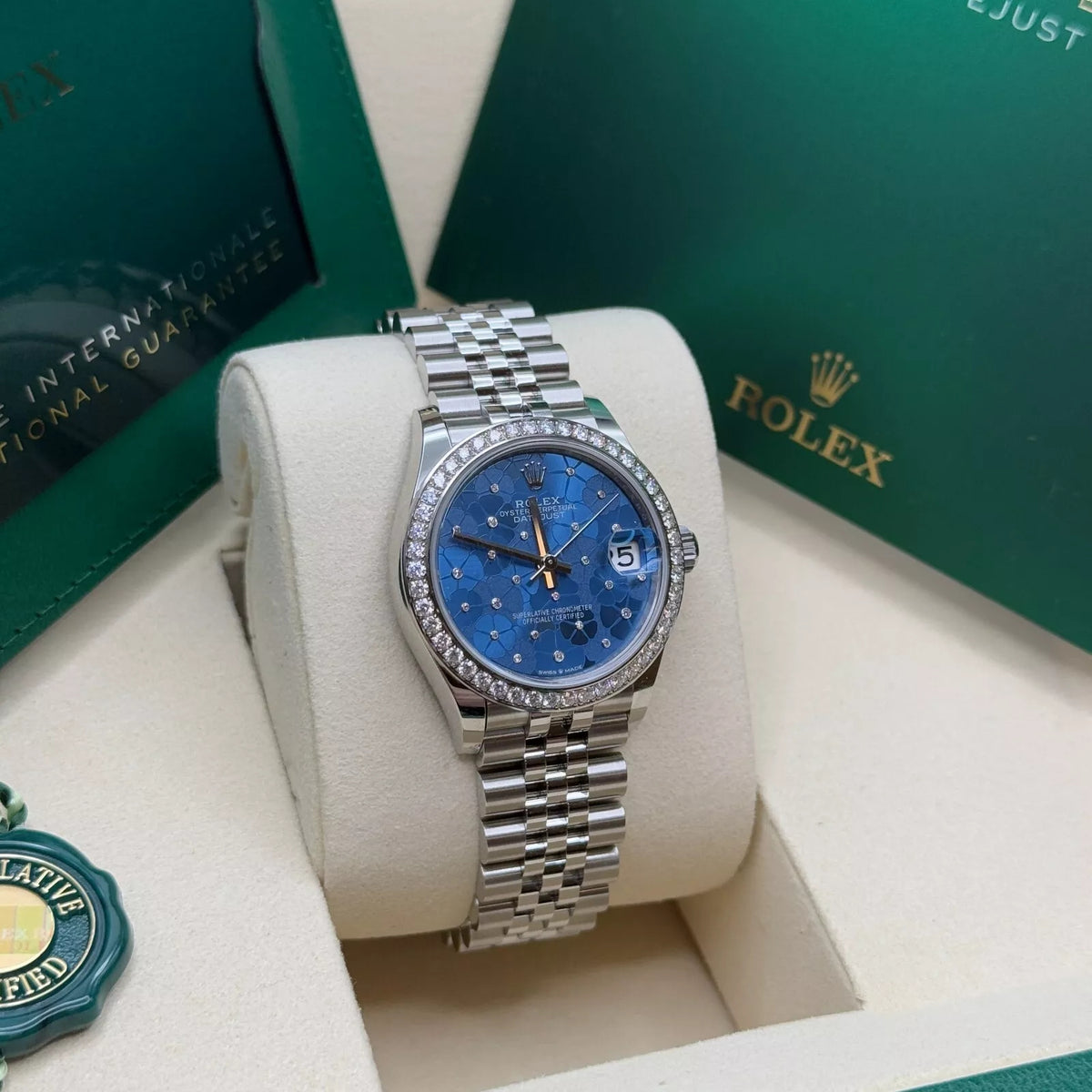 【1:1 Super Clone】 Datejust m278384RBR-0039/0040 Azzurro Blue 31mm Dial Oyster Watch