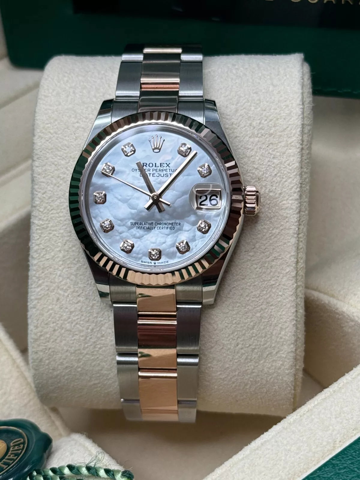【1:1 Super Clone】 Datejust m278271-0025/0026 White Mother-of-Pearl 31mm Dial Oyster Bracelet Watch