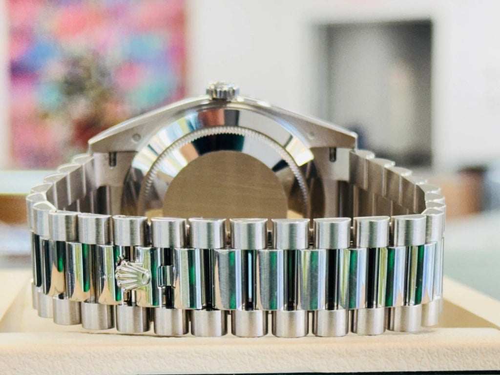 【1:1 Super Clone】 Day-Date 40mm 228349RBR-0001 Silver Dial President Bracelet