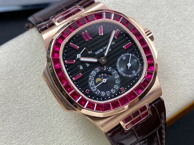Patek Philippe Nautilus 5724/12R Rose Gold Ruby – Date Moonphase