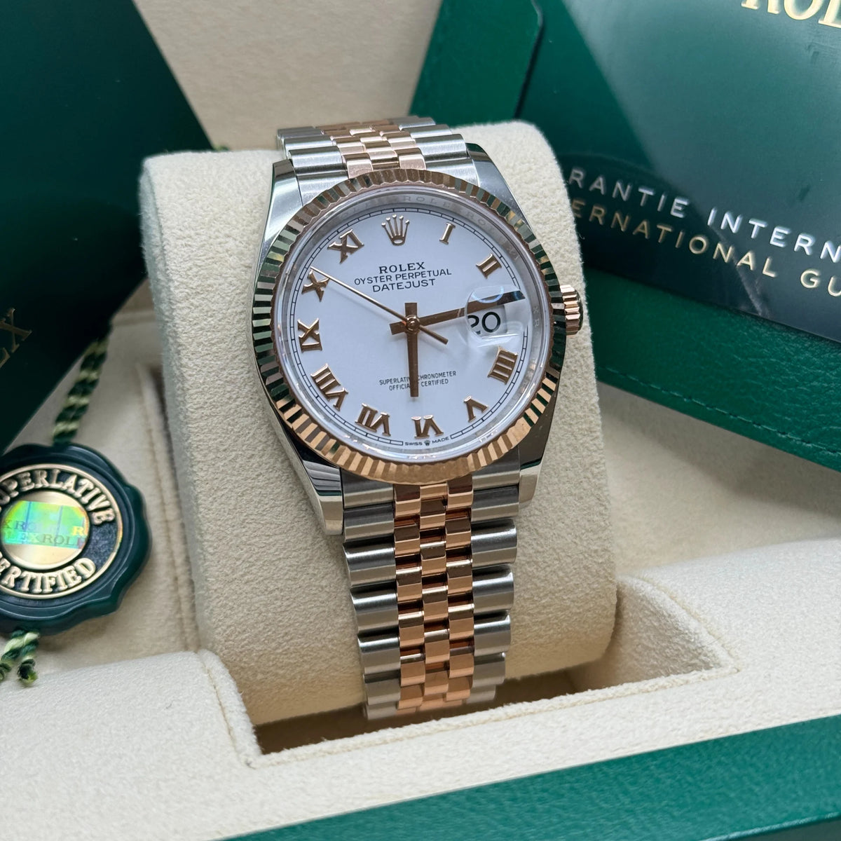 【1:1 Super Clone】  Datejust 36mm 126231 White Dial Oyster Bracelet