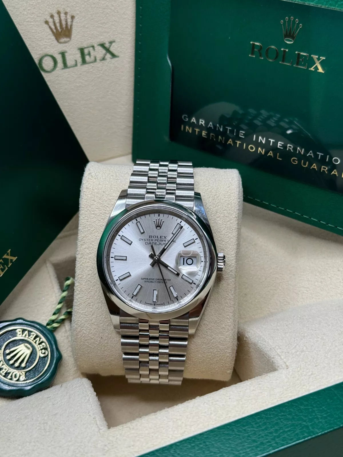 【1:1 Super Clone】  Datejust 36mm 126200 Oyster Perpetual Silver Dial Jubilee Stainless Steel