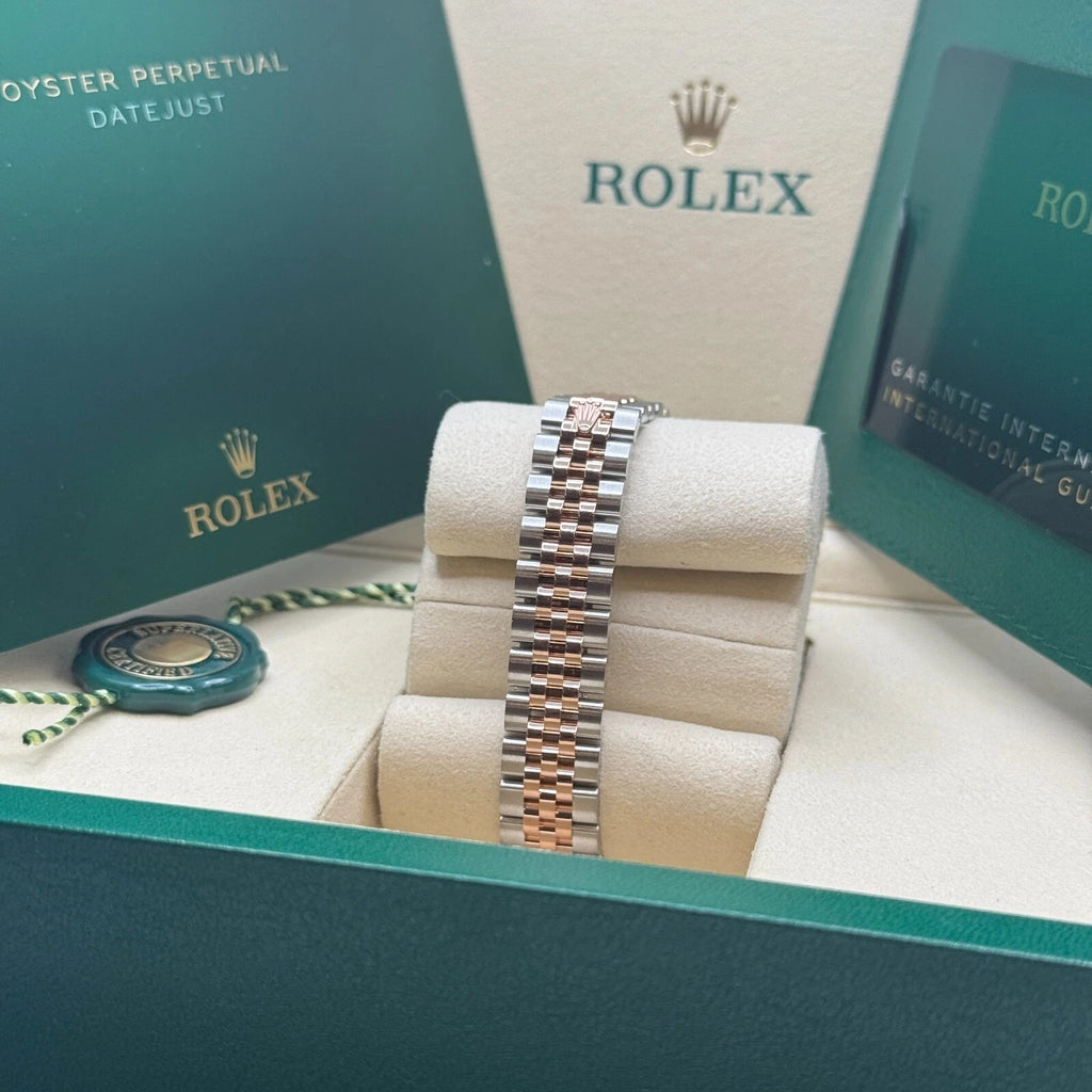 【1:1 Super Clone】 Lady-Datejust 28mm 279171 Aubergine Diamond Oyster Stainless Steel and Rose Gold
