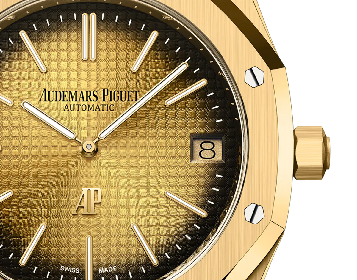 【1:1 Super Clone】A&P ROYAL OAK "JUMBO" Smoked Yellow Gold-Toned Dial 39mm