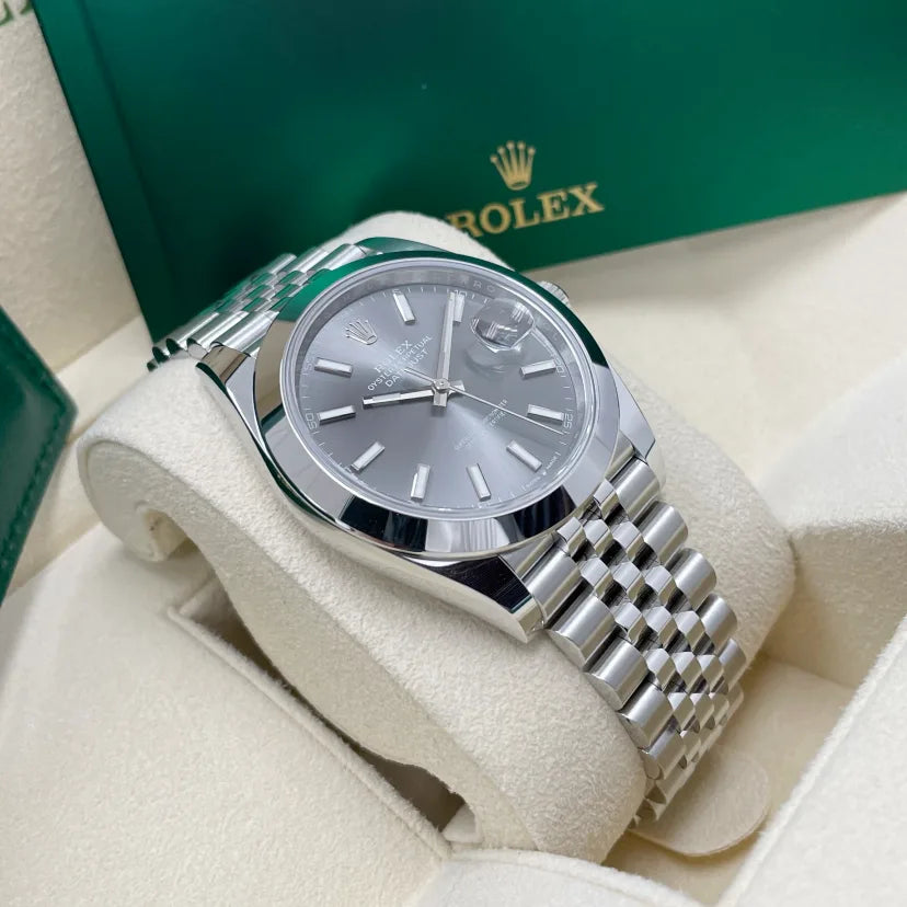 【1:1 Super Clone】 Datejust 41mm 126300 Slate Index Jubilee Stainless Steel Watch