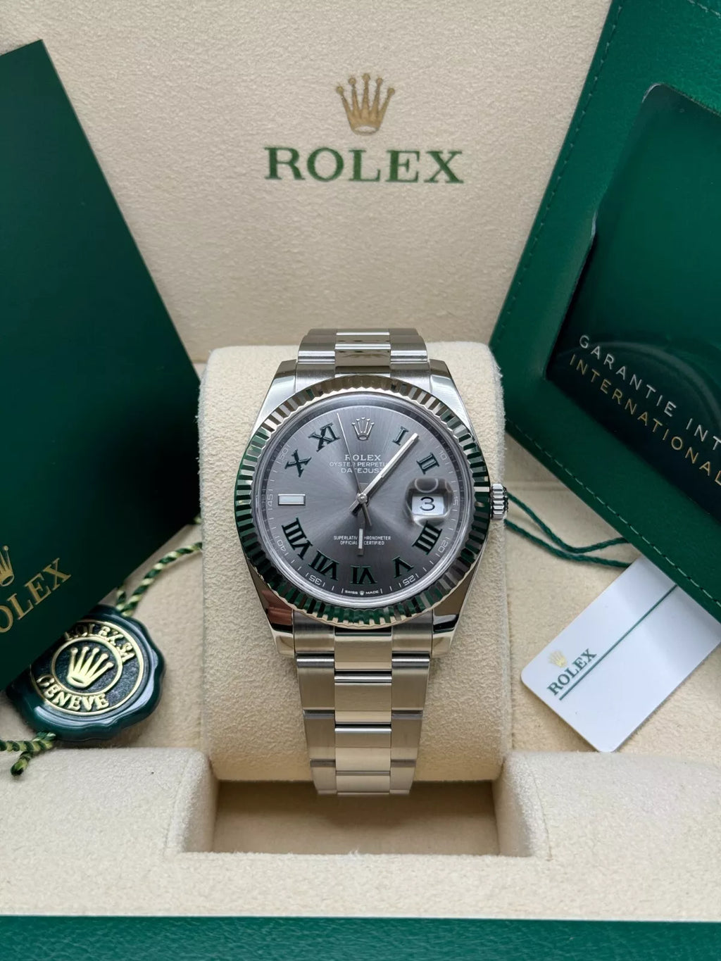 🔥Hot Sale🔥【1:1 Super Clone】  Datejust 41mm 126334 Slate Roman Jubilee Stainless Steel Mens Watch