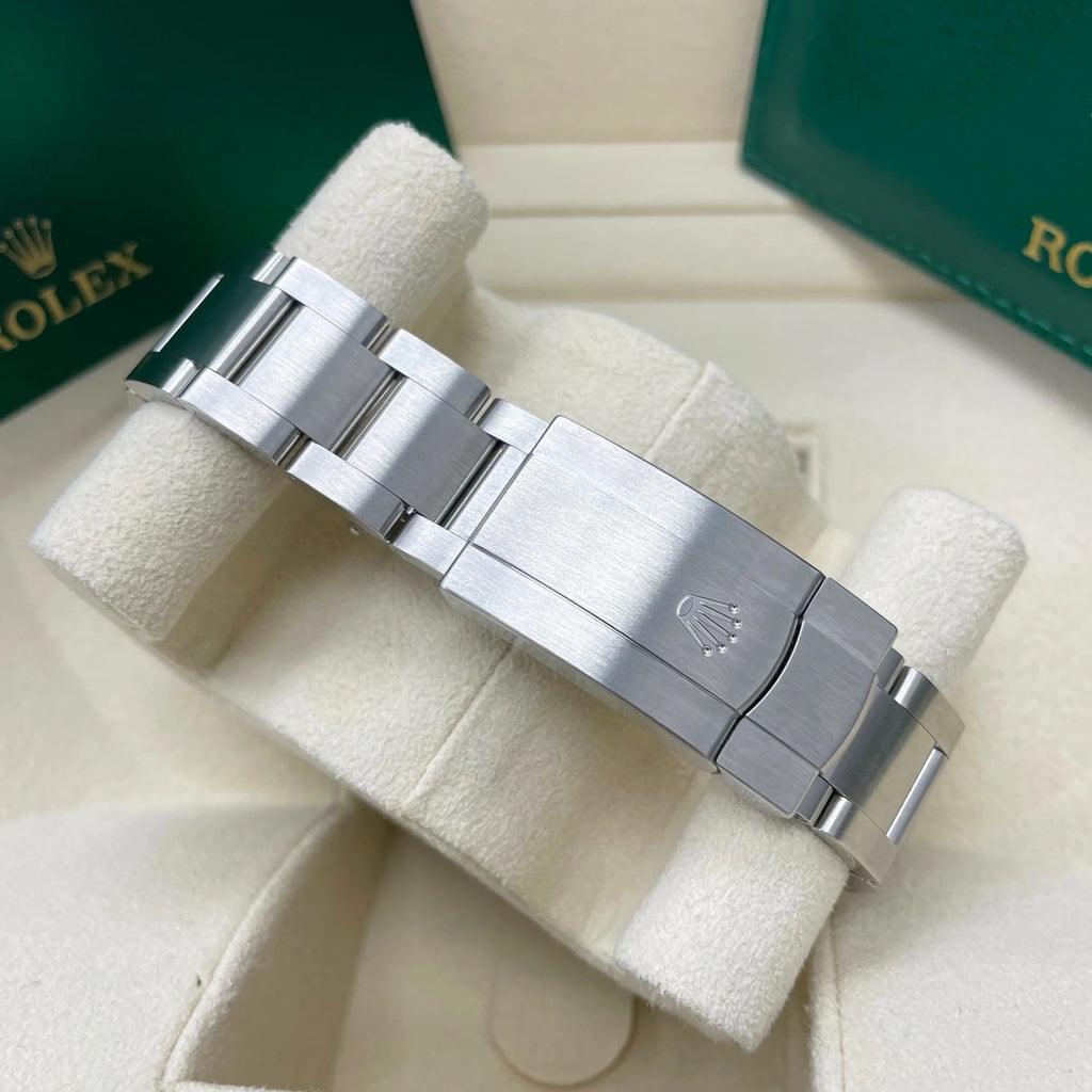 【1:1 Super Clone】 Oyster Perpetual 41mm 124300-0005 Green Index Dial & Smooth Bezel Oyster Bracelet Men’s Watch