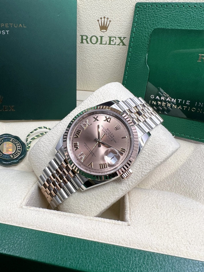 【1:1 Super Clone】  Datejust 36mm 126231 Rose Dial Oyster Bracelet
