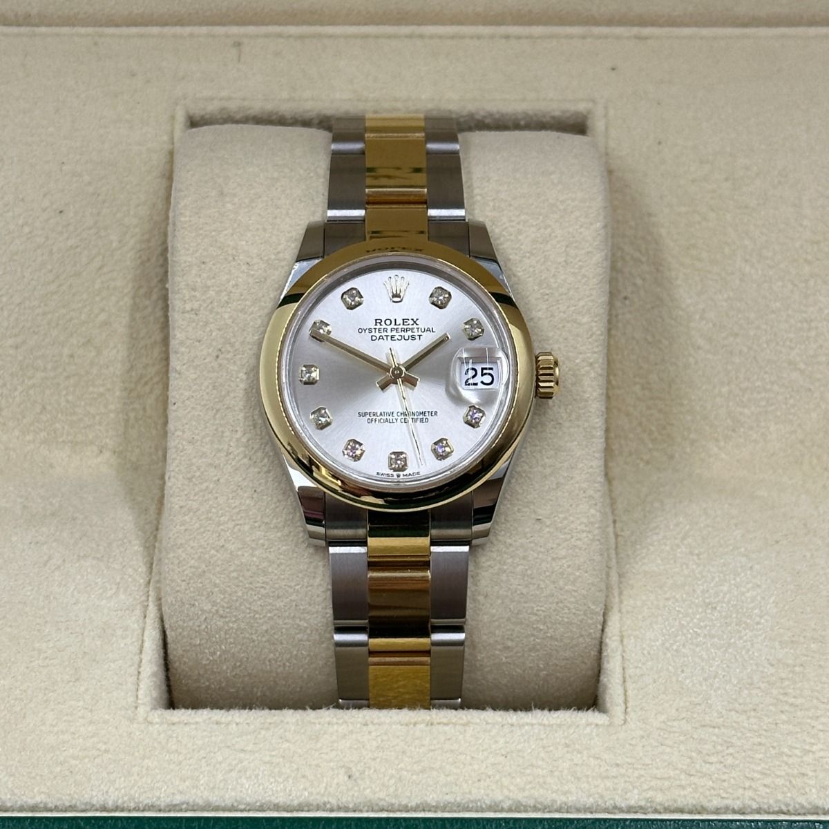 【1:1 Super Clone】 Datejust m278243-0019/0020 31mm Silver Dial Yellow Rolesor Oyster Watch