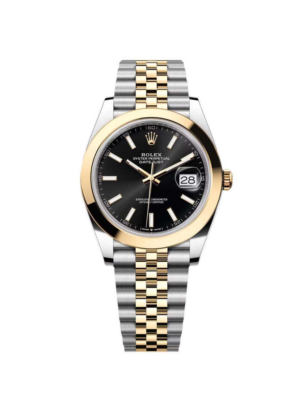 【1:1 Super Clone】 Datejust 41mm 126303 Black Index Jubilee 41mm Steel and Yellow Gold Mens Watch